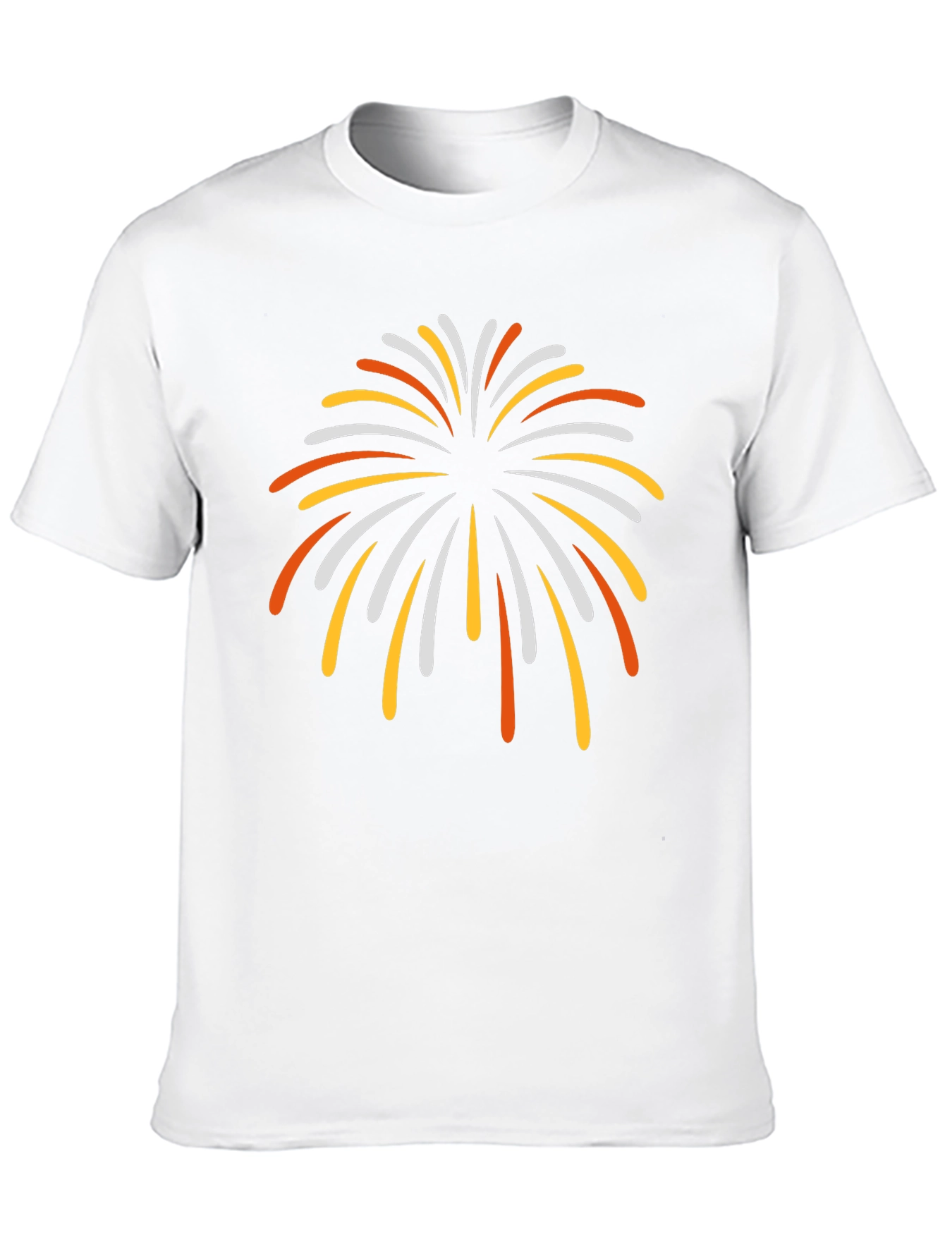Festive Fireworks Graphic Tee - Black Cotton Blend