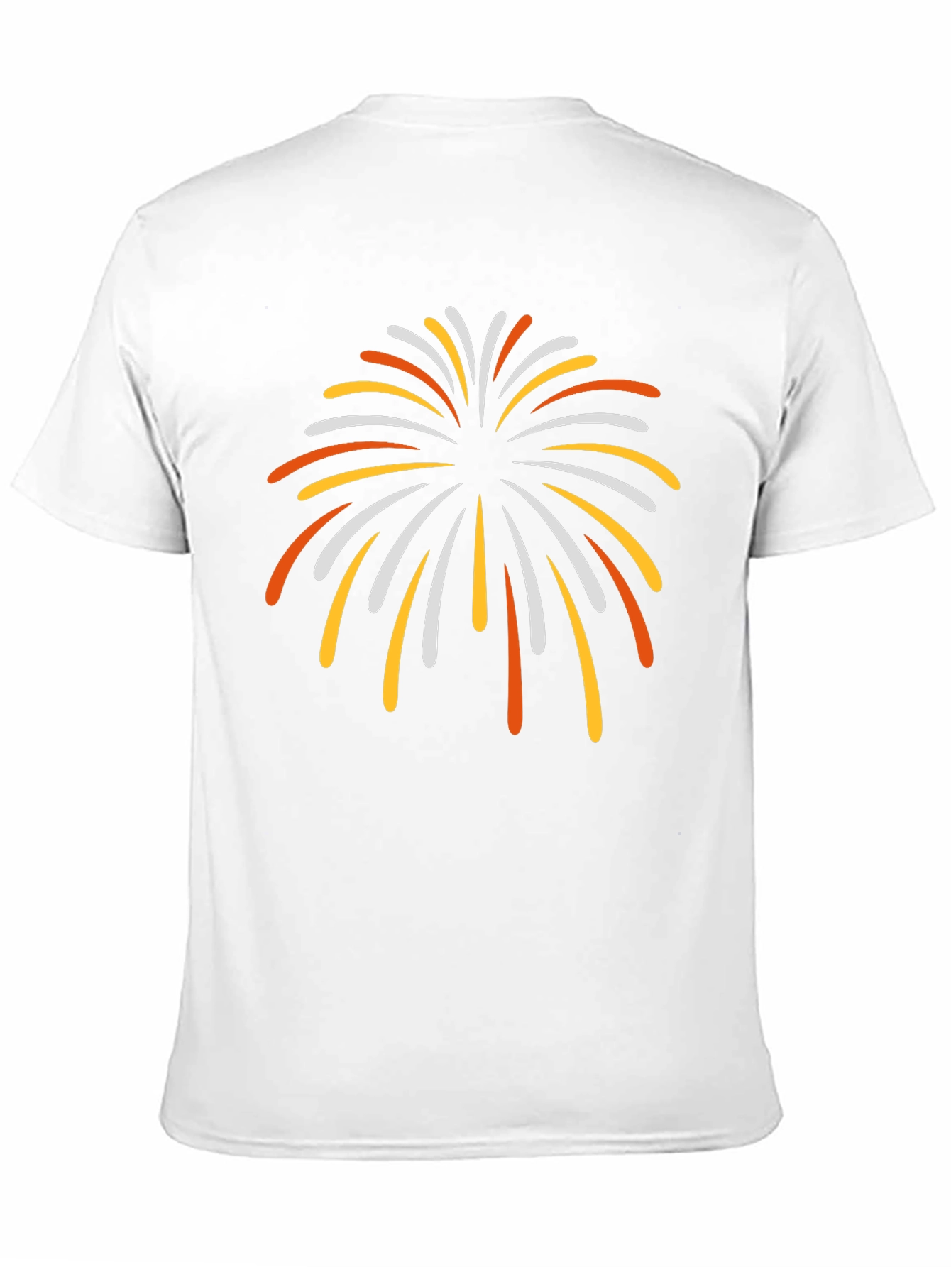 Festive Fireworks Graphic Tee - Black Cotton Blend