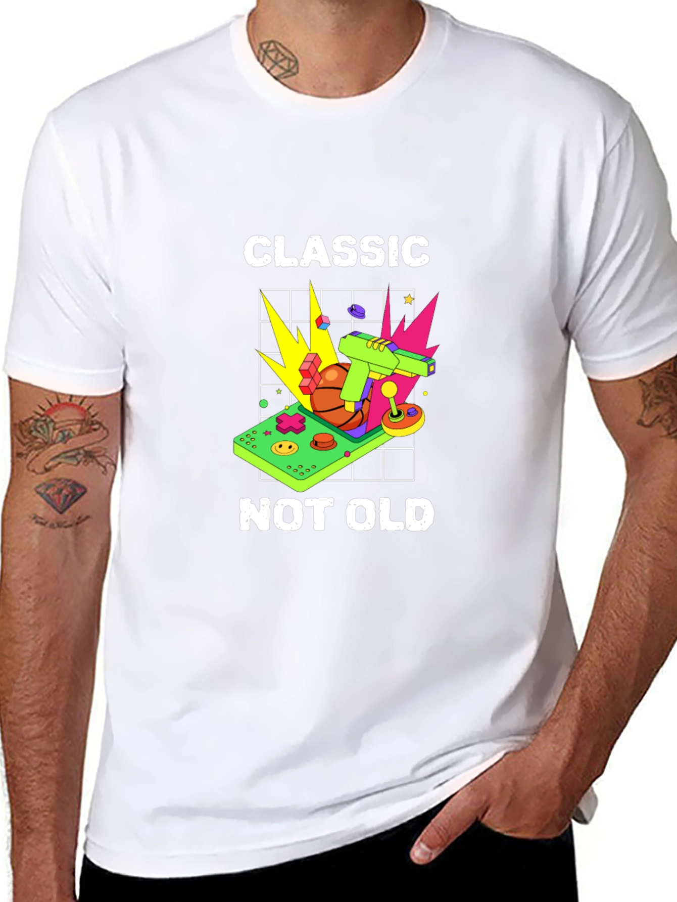 Classic Not Old Retro Game Console Graphic Tee
