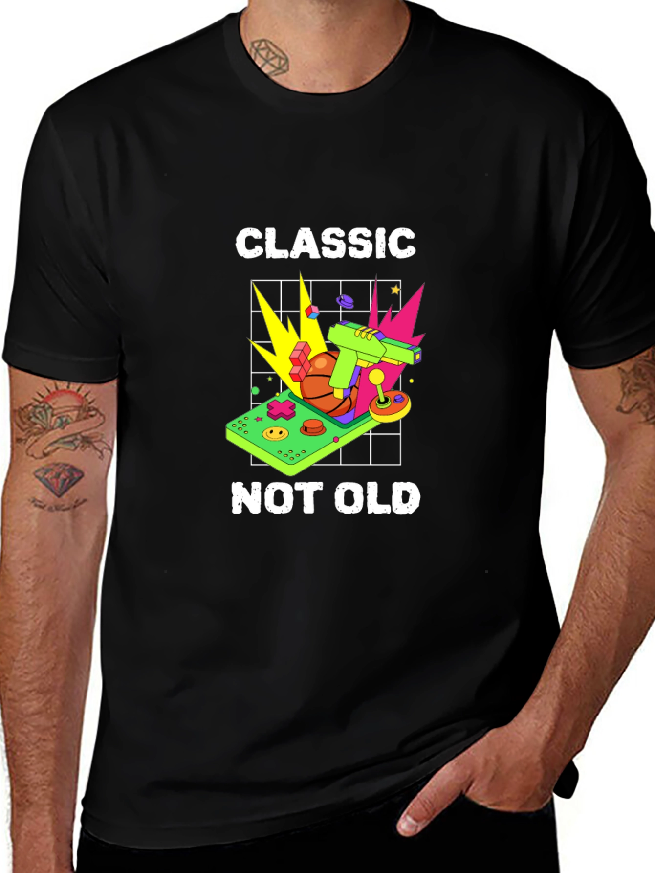 Classic Not Old Retro Game Console Graphic Tee