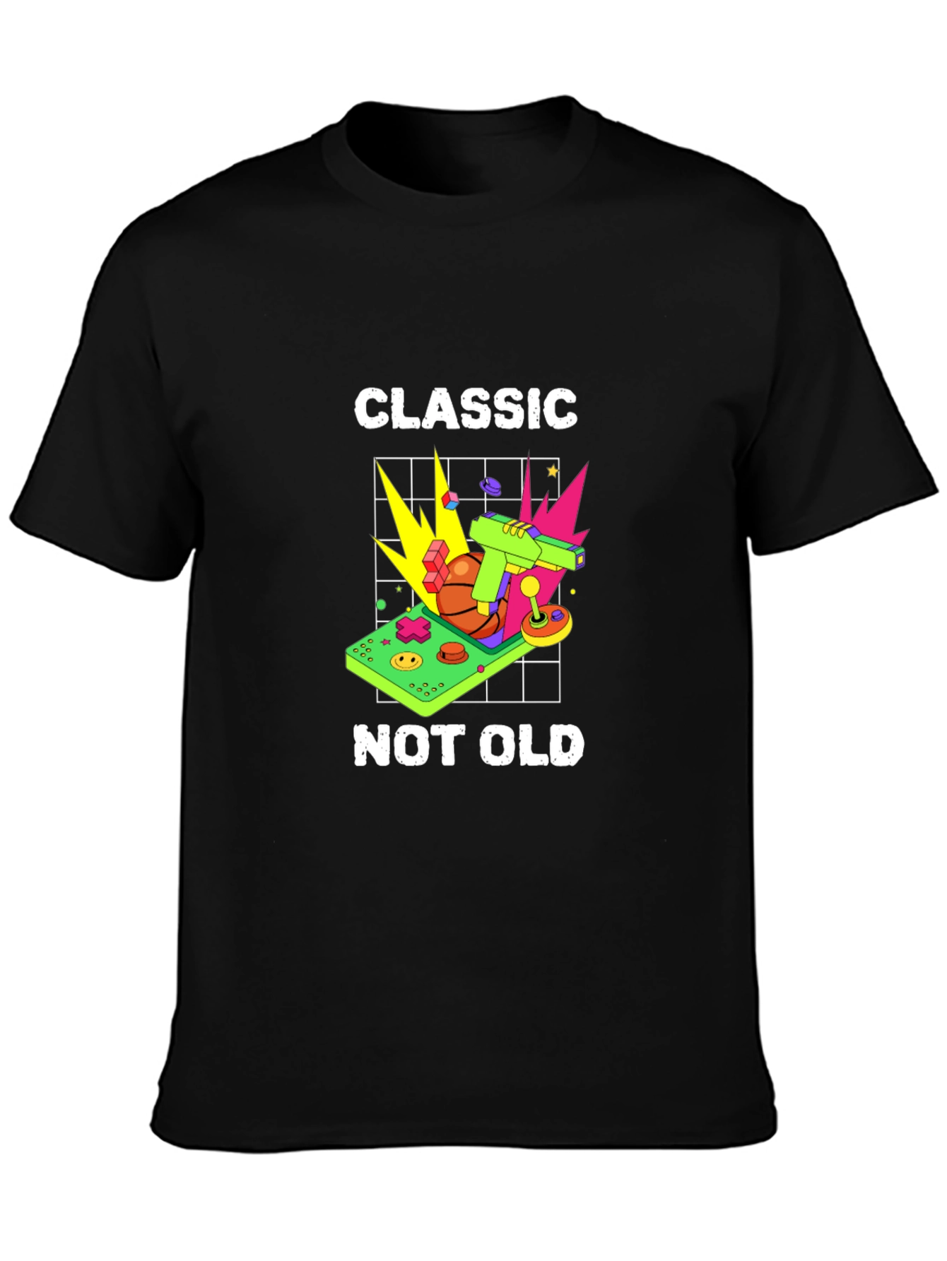 Classic Not Old Retro Game Console Graphic Tee