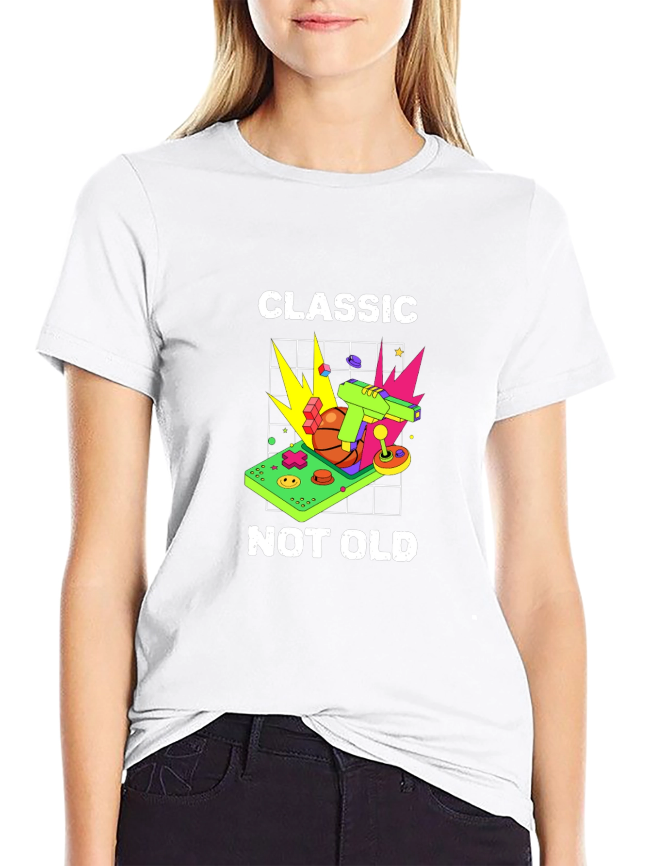 Classic Not Old Retro Game Console Graphic Tee