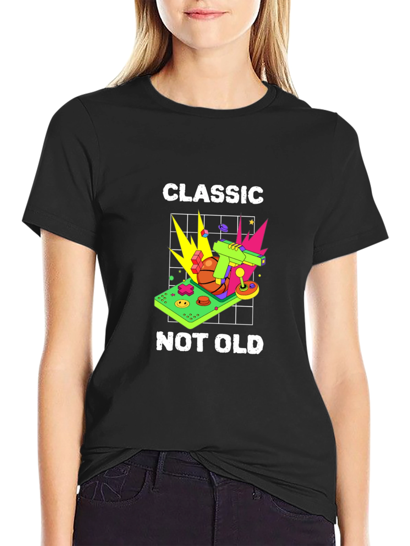 Classic Not Old Retro Game Console Graphic Tee