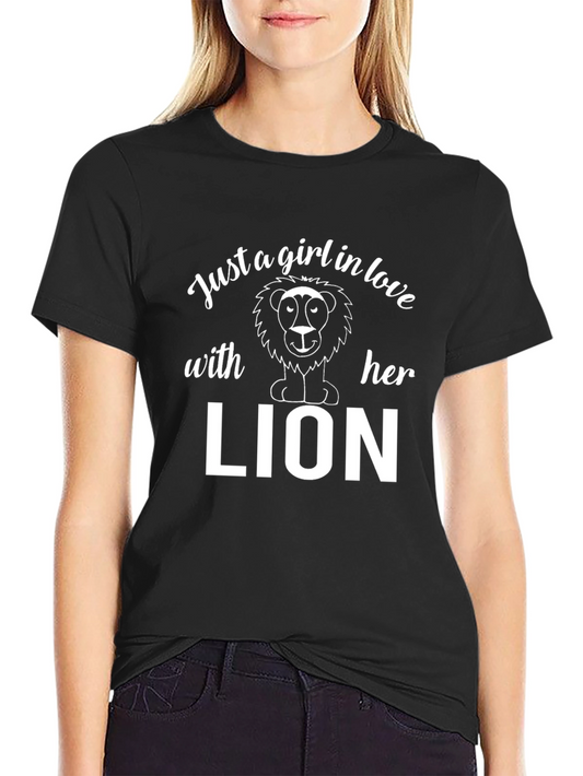 Just A Girl In Love With Her Lion T-Shirt