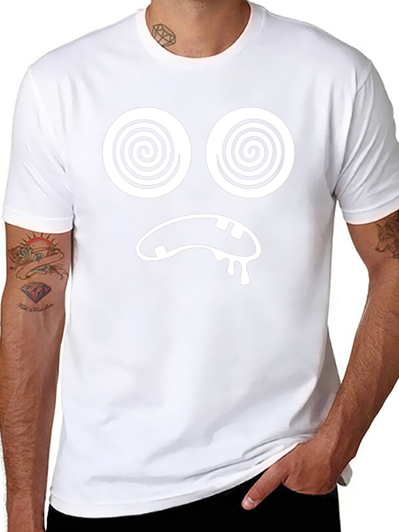Funny Hypnotized Face T-Shirt - Soft Cotton Tee
