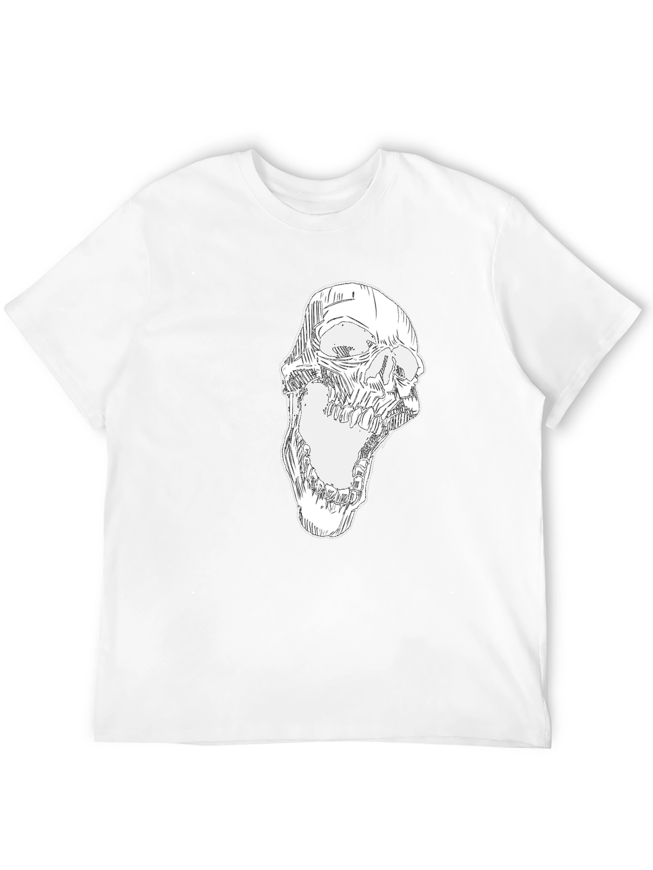 Skull Graphic Print Black T-Shirt - Mens Fashion