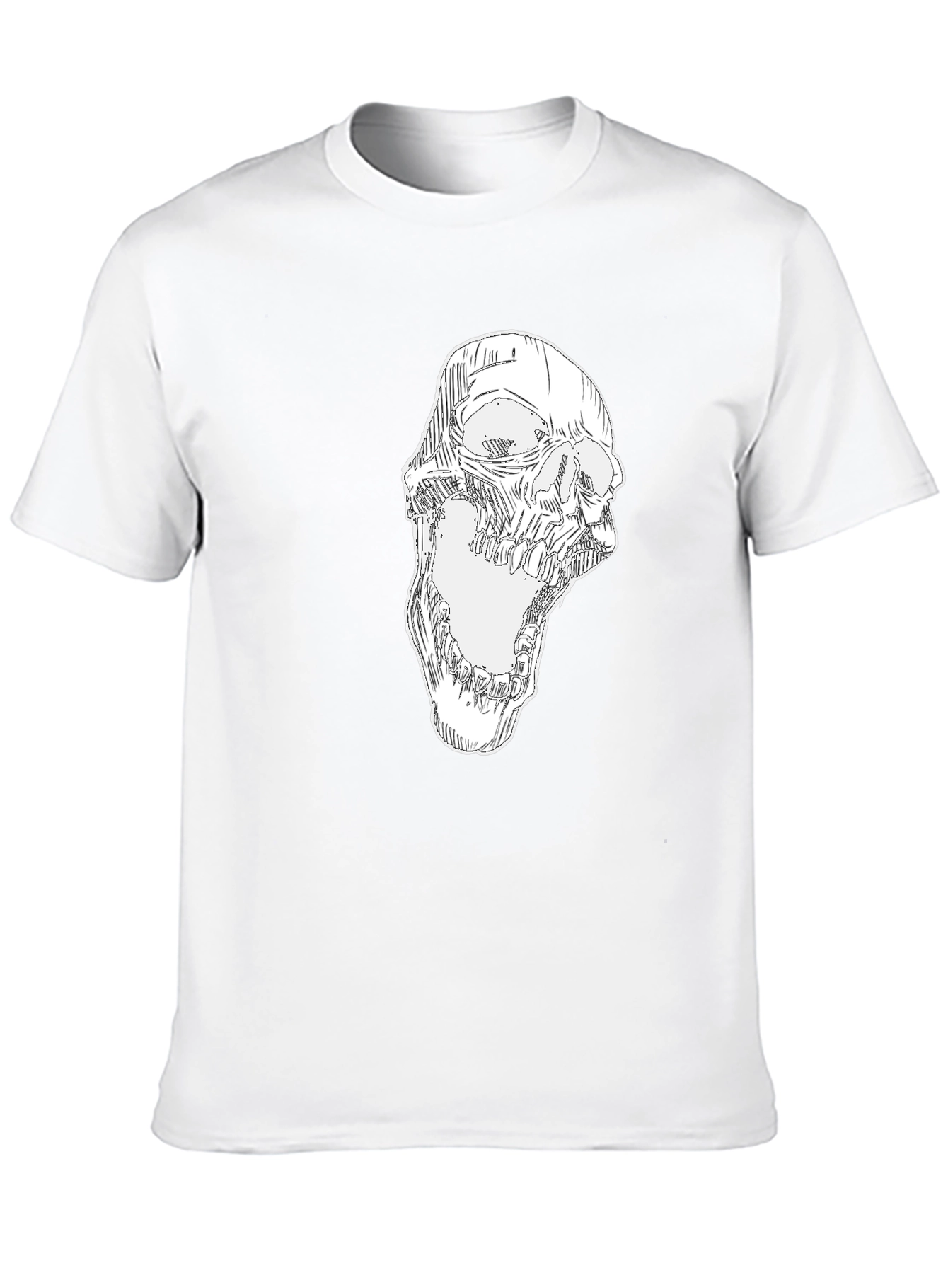Skull Graphic Print Black T-Shirt - Mens Fashion