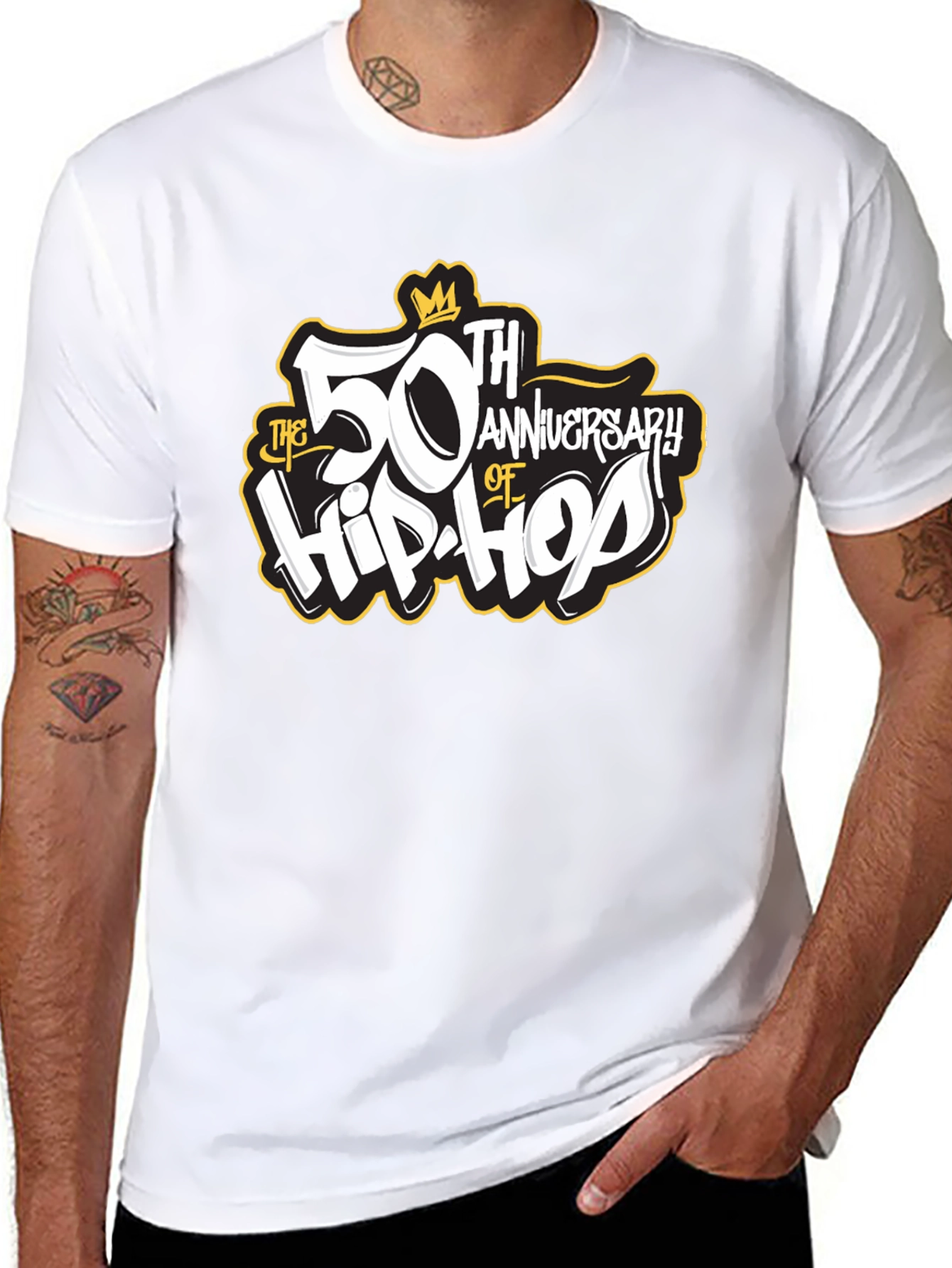 50th Anniversary of Hip-Hop Black T-Shirt