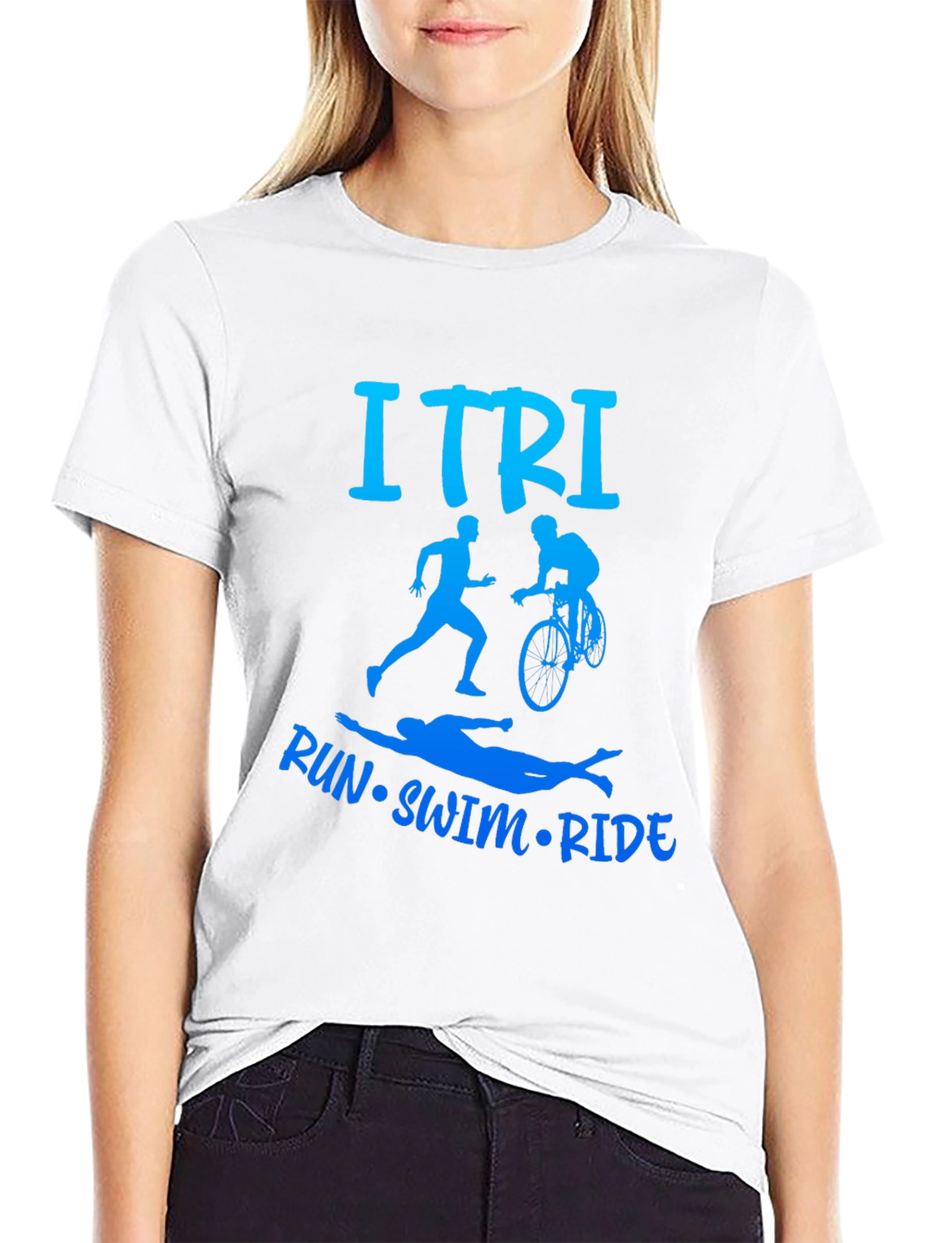 ITRI Run Swim Ride Triathlon T-Shirt