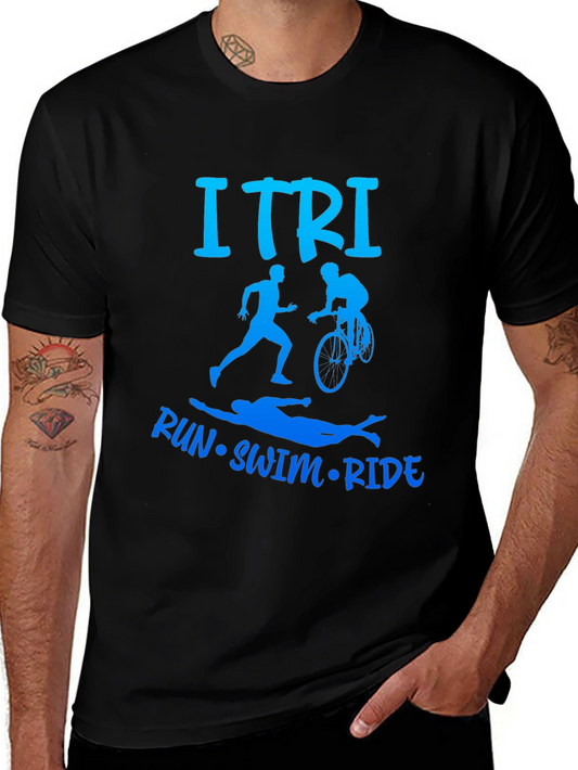 ITRI Run Swim Ride Triathlon T-Shirt