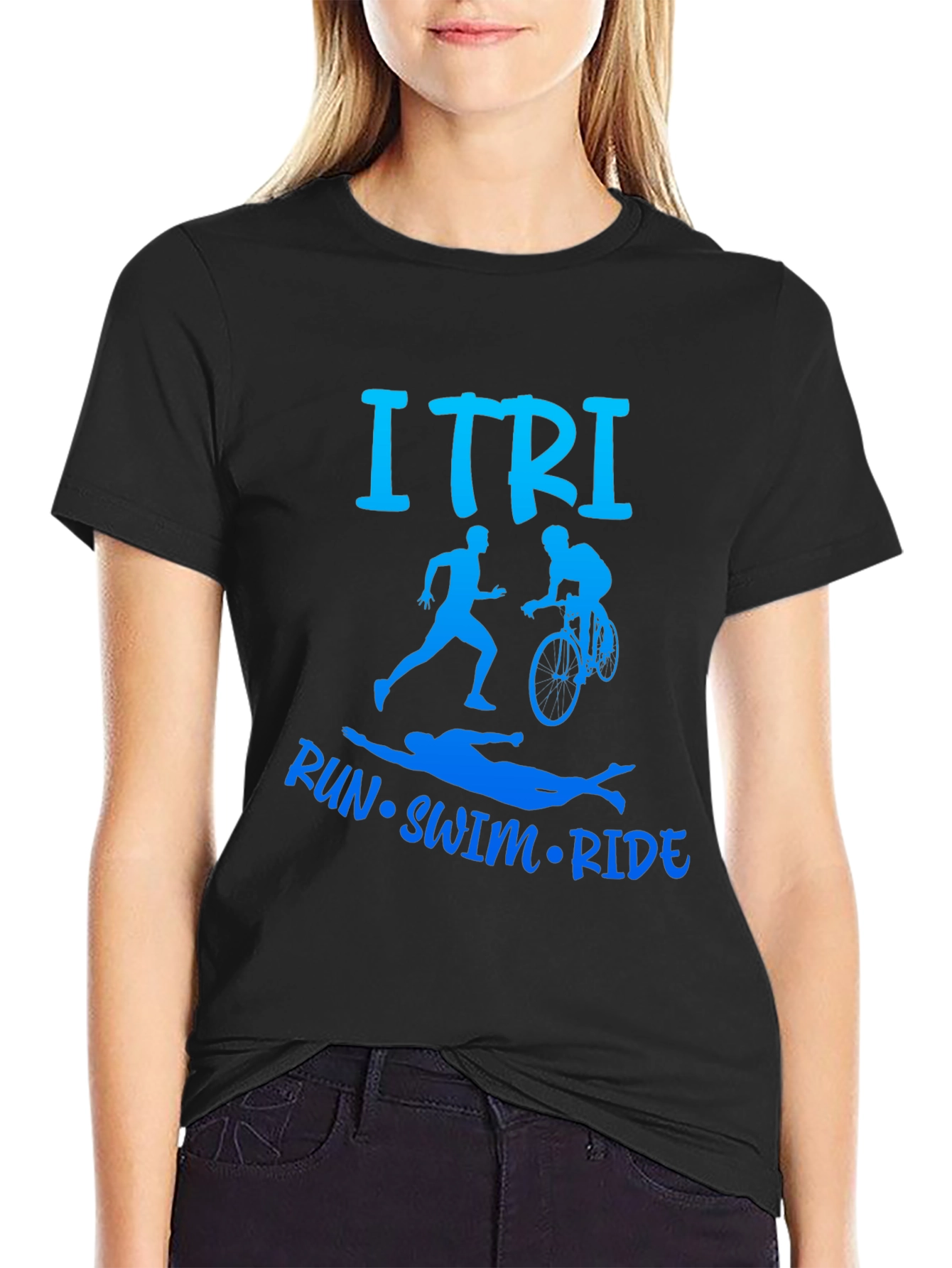 ITRI Run Swim Ride Triathlon T-Shirt