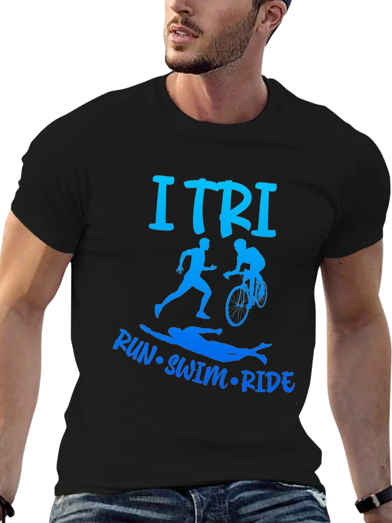 ITRI Run Swim Ride Triathlon T-Shirt