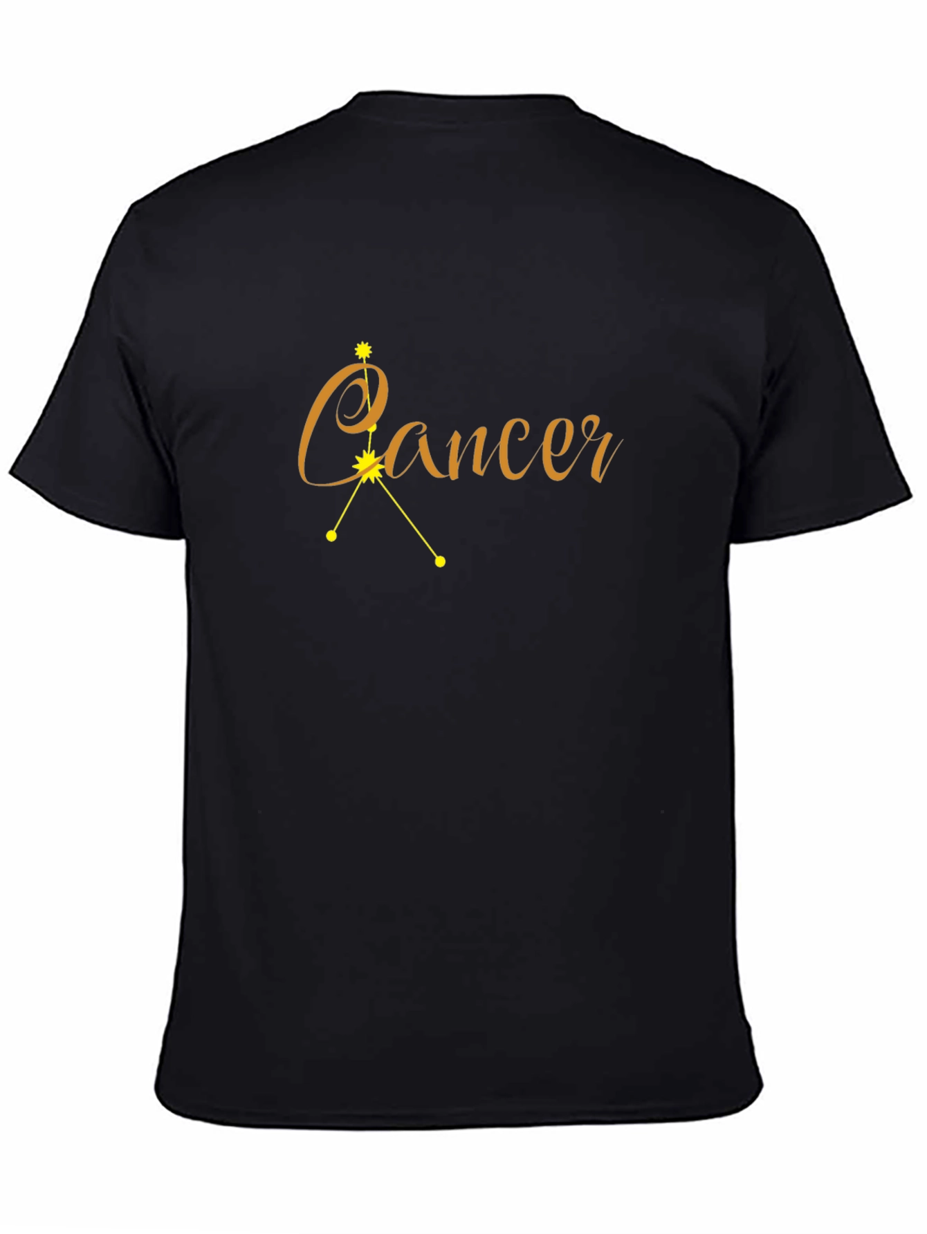 Cancer Zodiac Star Sign Graphic Tee - Black