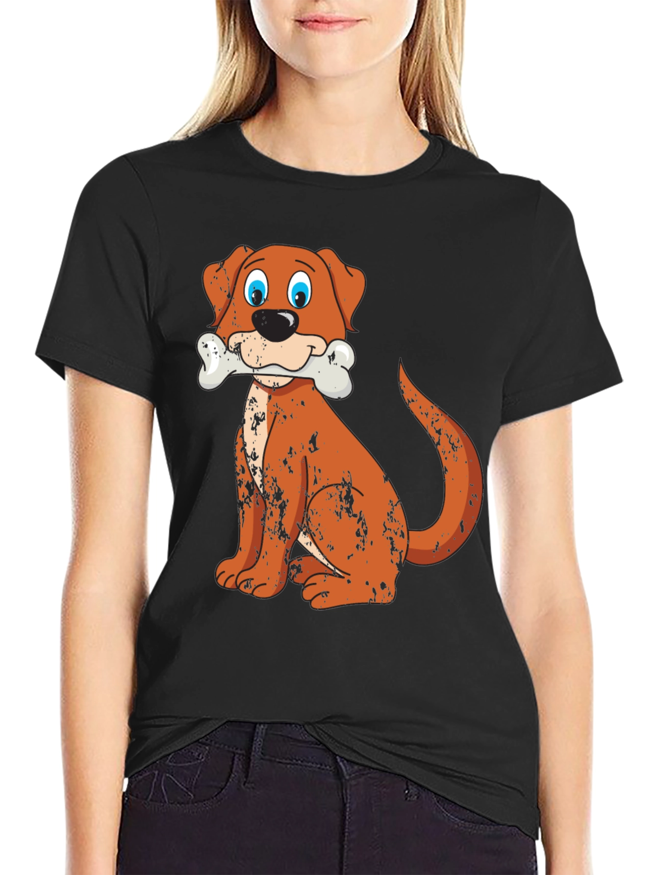 Dog Bone Black Graphic Tee