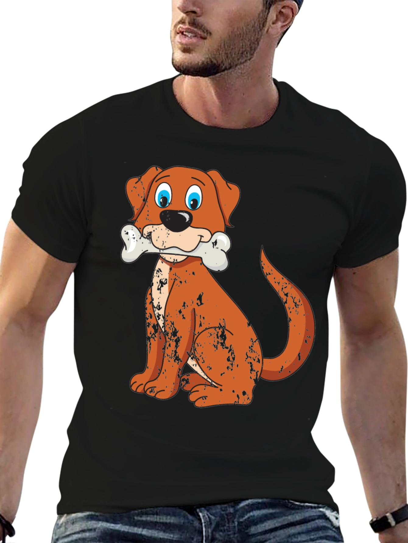 Dog Bone Black Graphic Tee