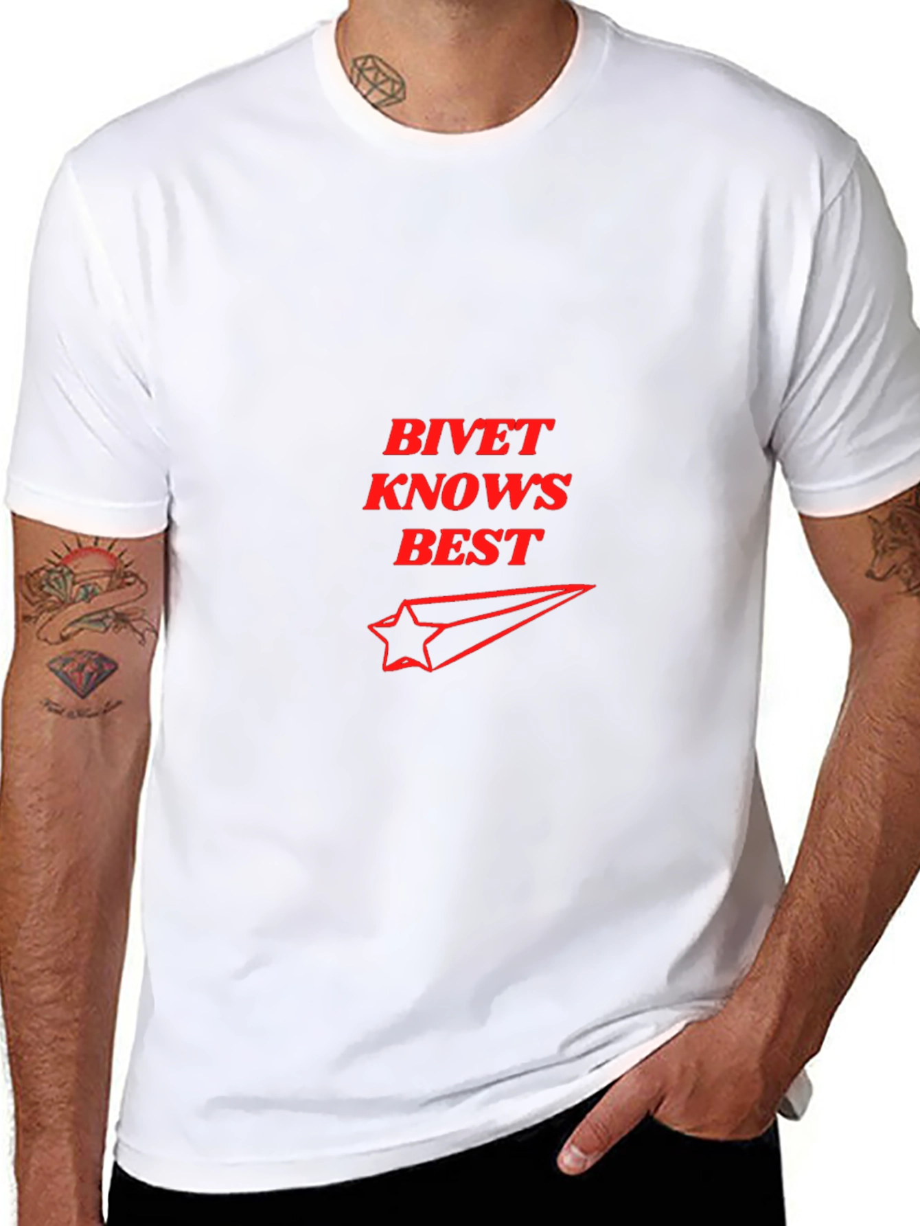 BIVET Knows Best Black Graphic T-Shirt