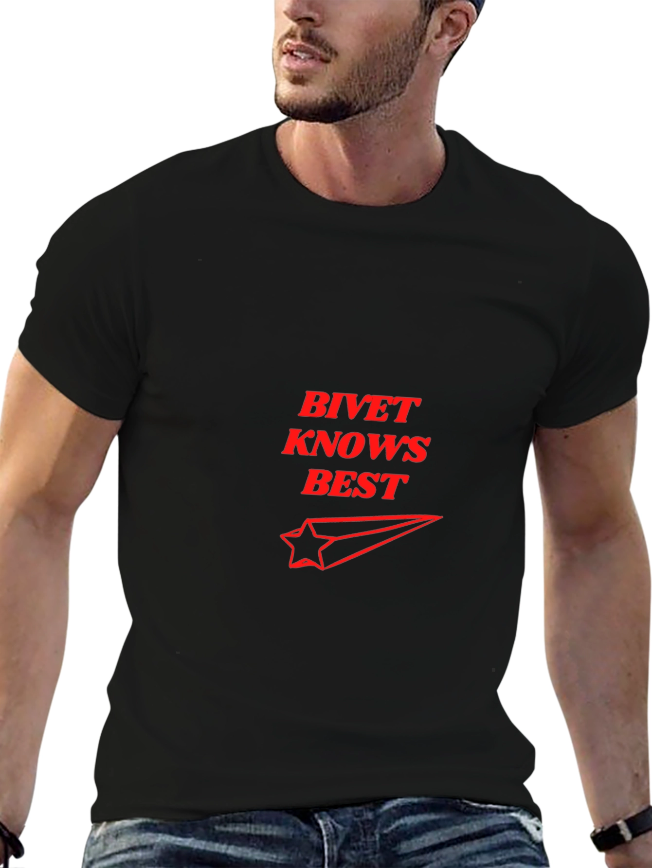BIVET Knows Best Black Graphic T-Shirt