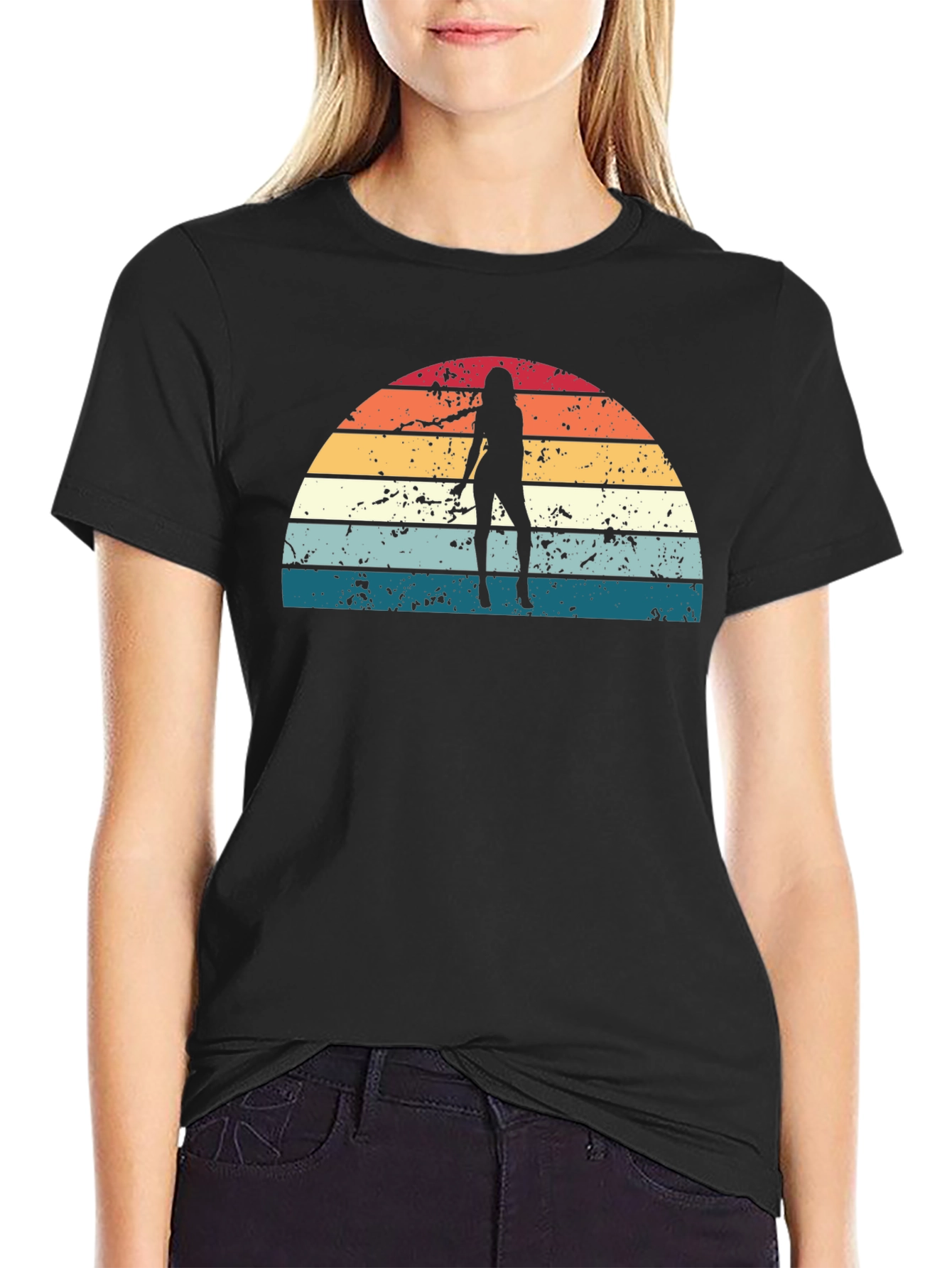 Retro Sunset Silhouette T-Shirt