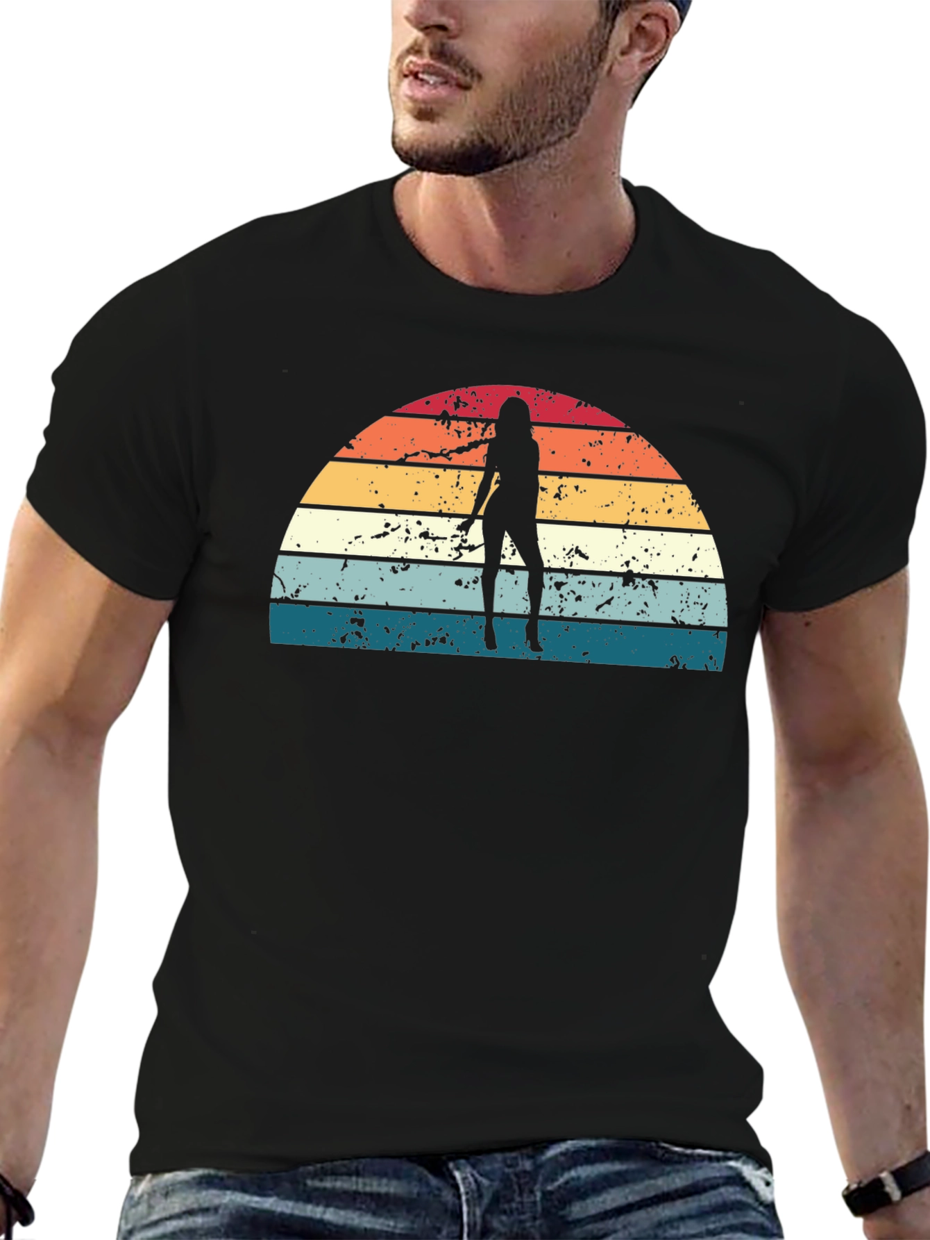 Retro Sunset Silhouette T-Shirt