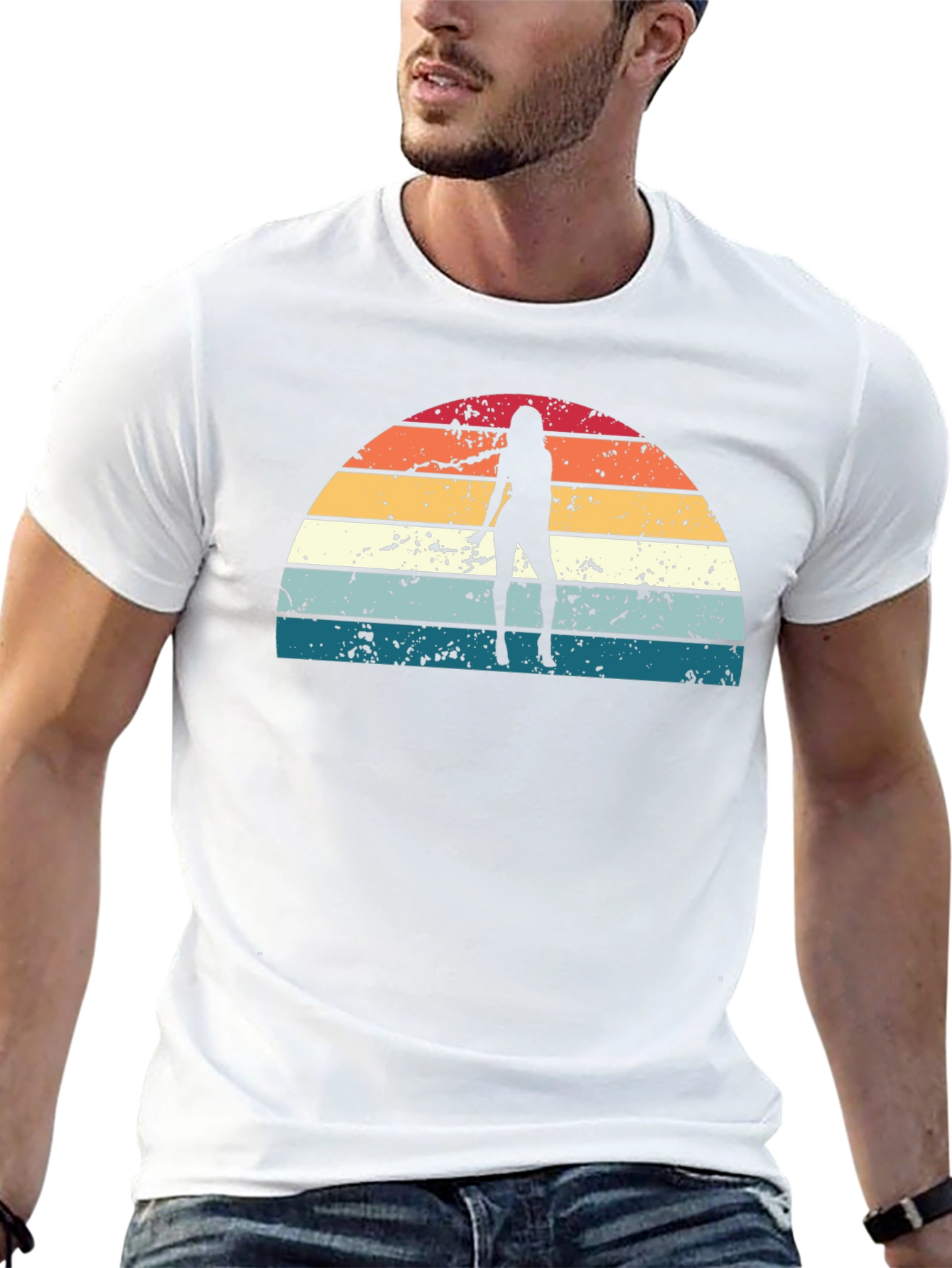 Retro Sunset Silhouette T-Shirt