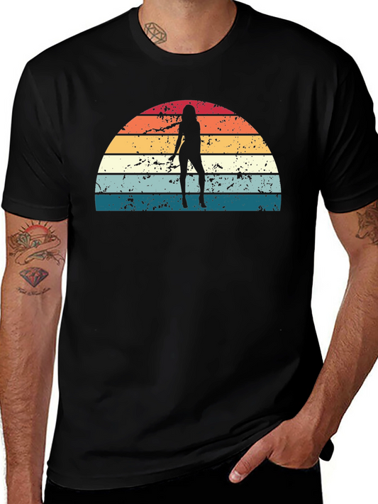 Retro Sunset Silhouette T-Shirt