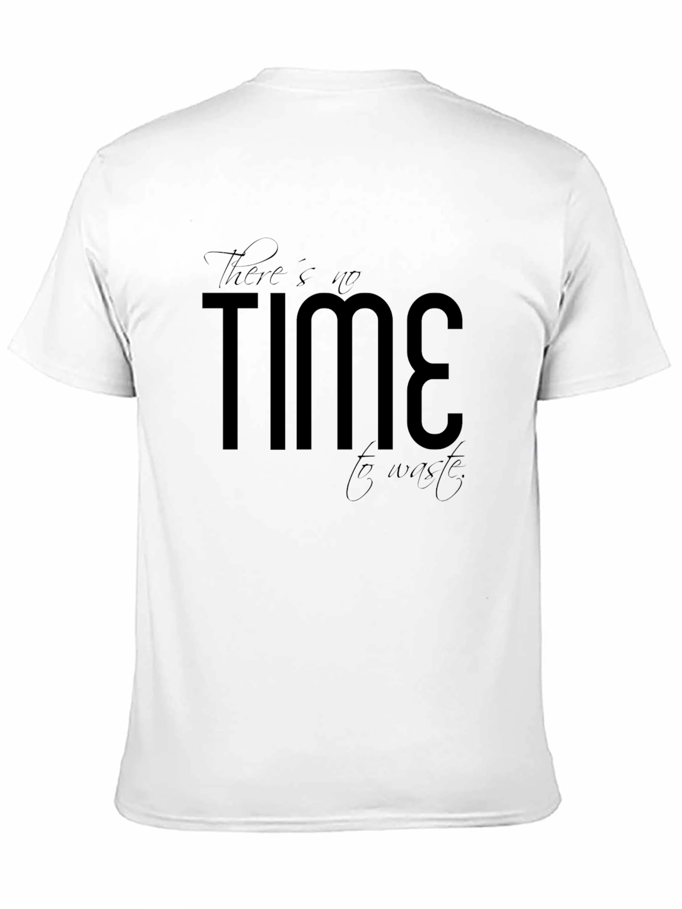 Time to Waste Mens Black Graphic Tee