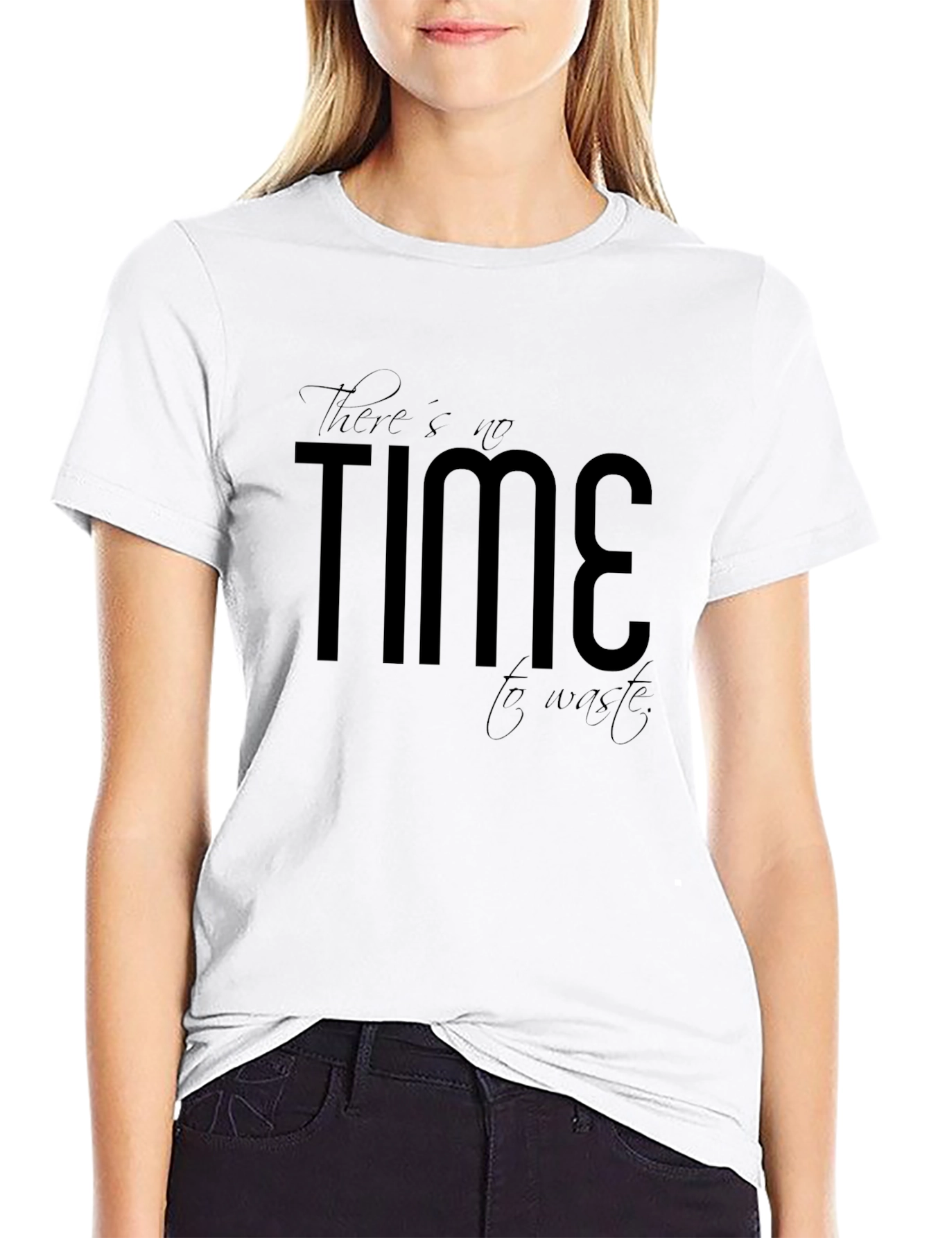 Time to Waste Mens Black Graphic Tee