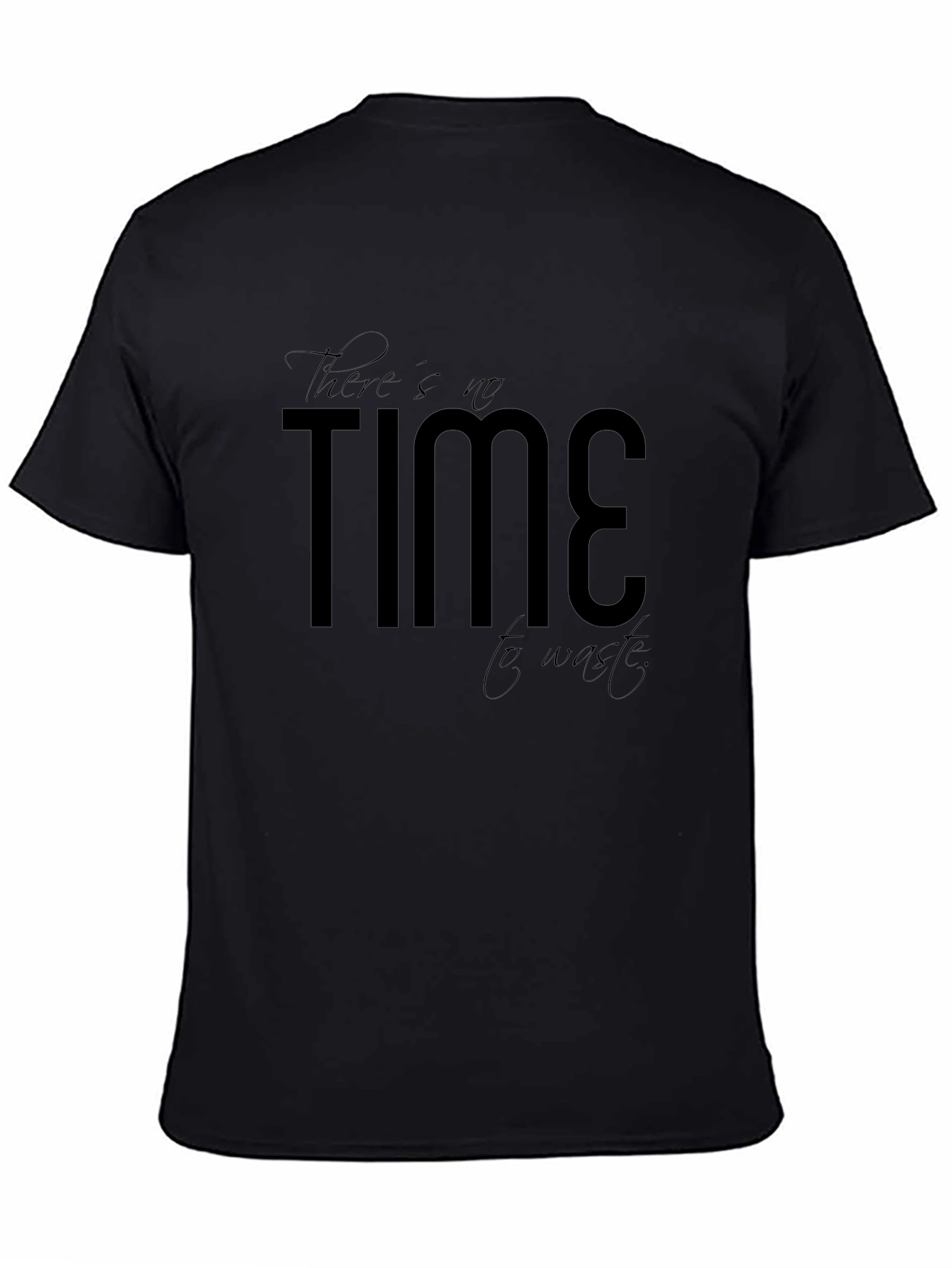 Time to Waste Mens Black Graphic Tee
