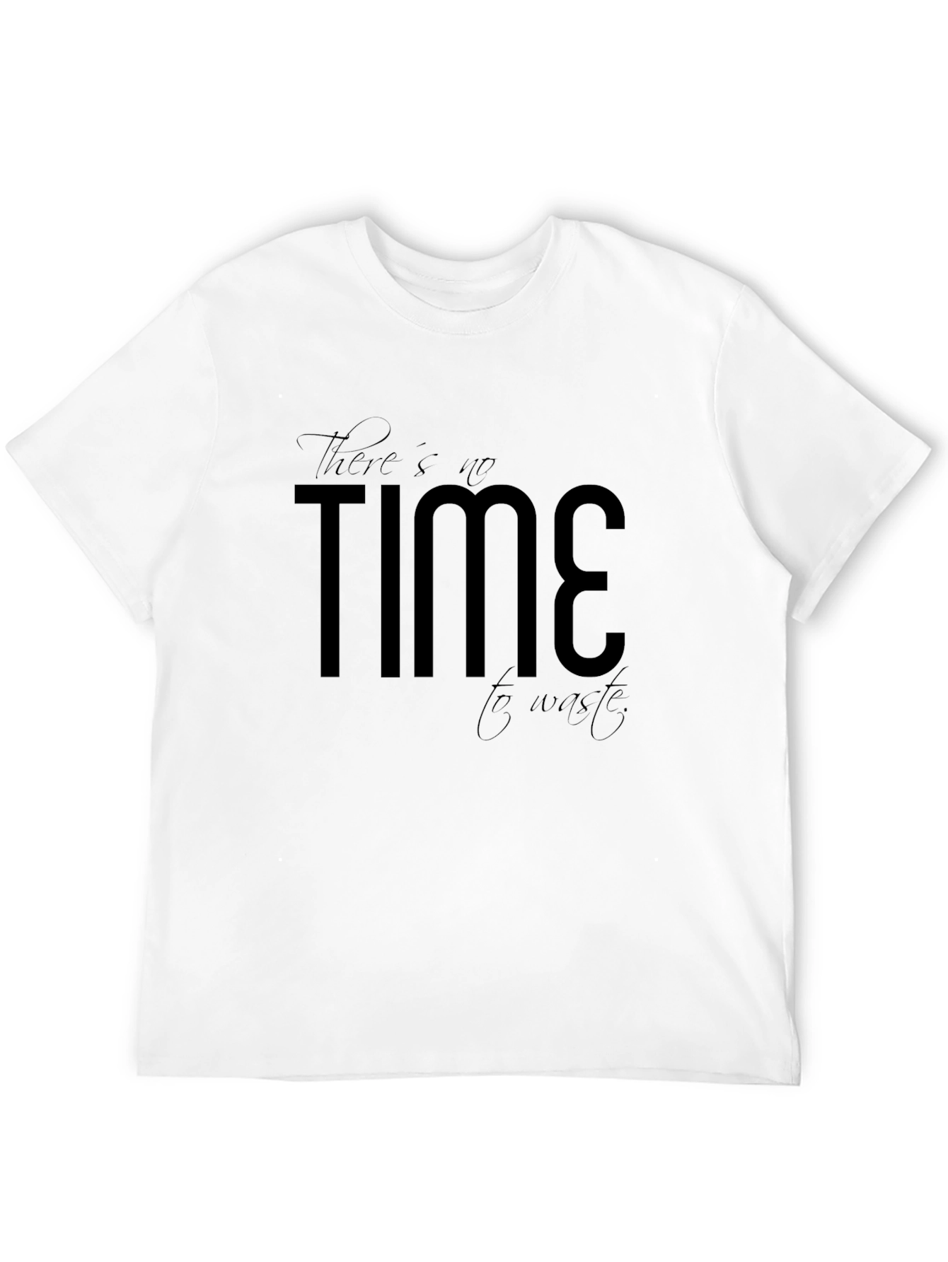Time to Waste Mens Black Graphic Tee