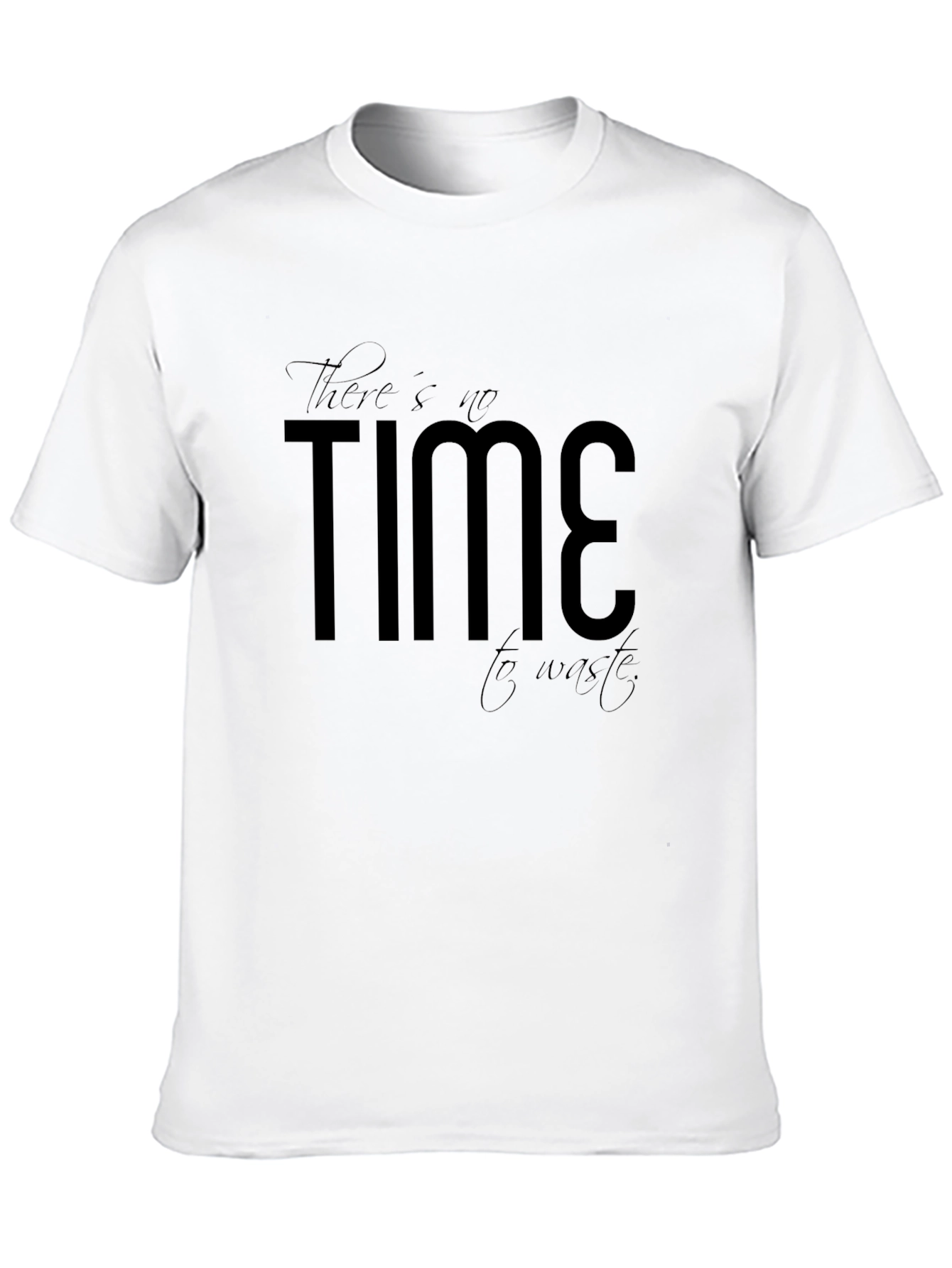 Time to Waste Mens Black Graphic Tee