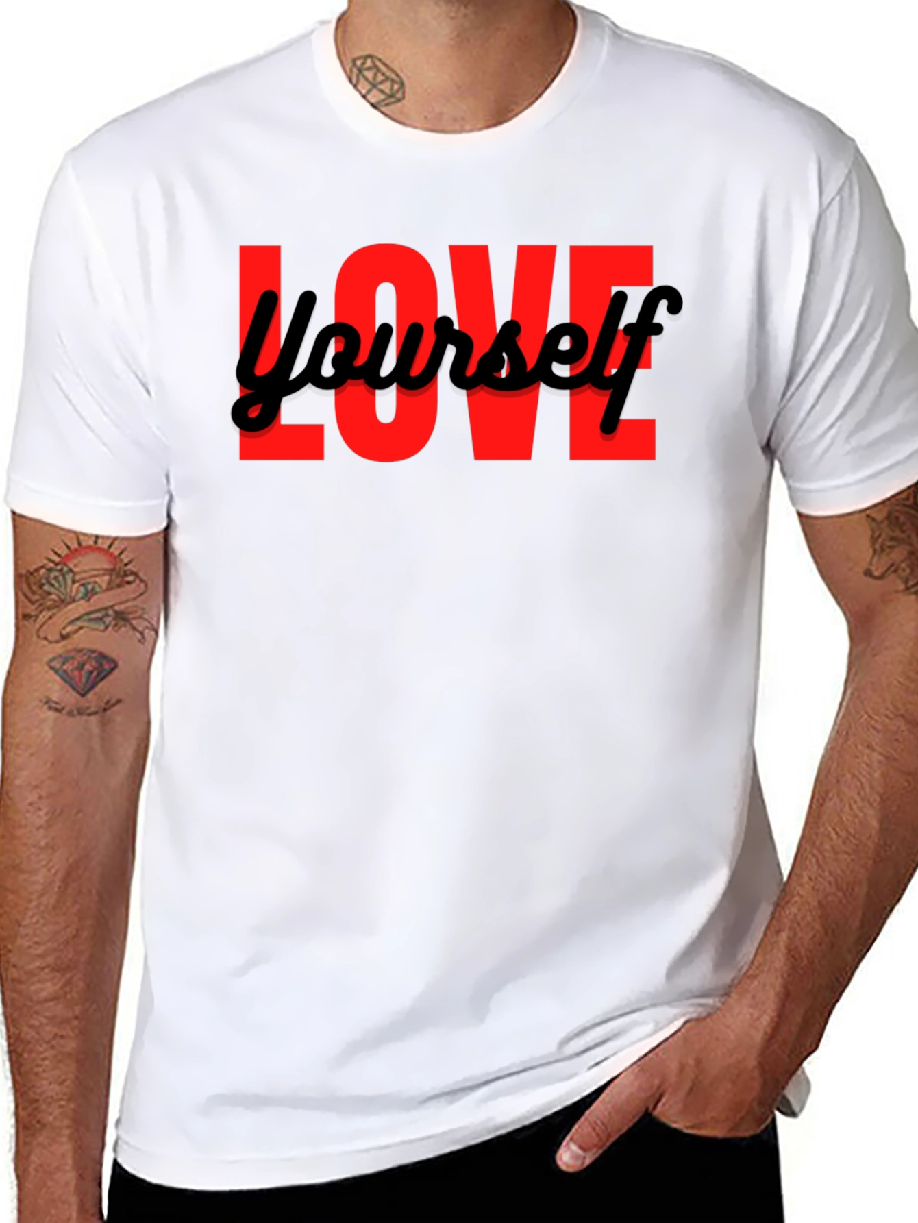 Love Yourself Graphic Black T-Shirt