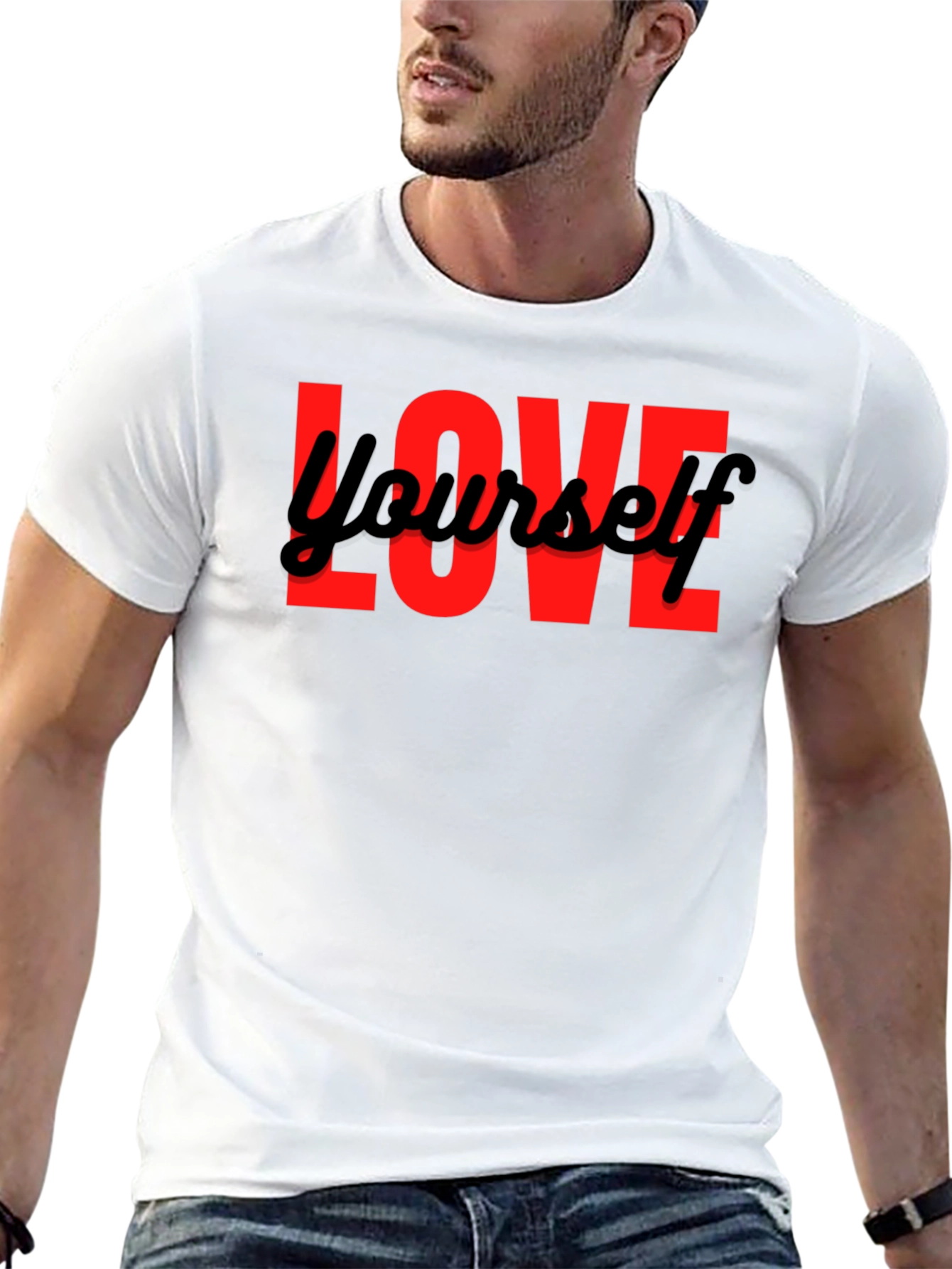 Love Yourself Graphic Black T-Shirt