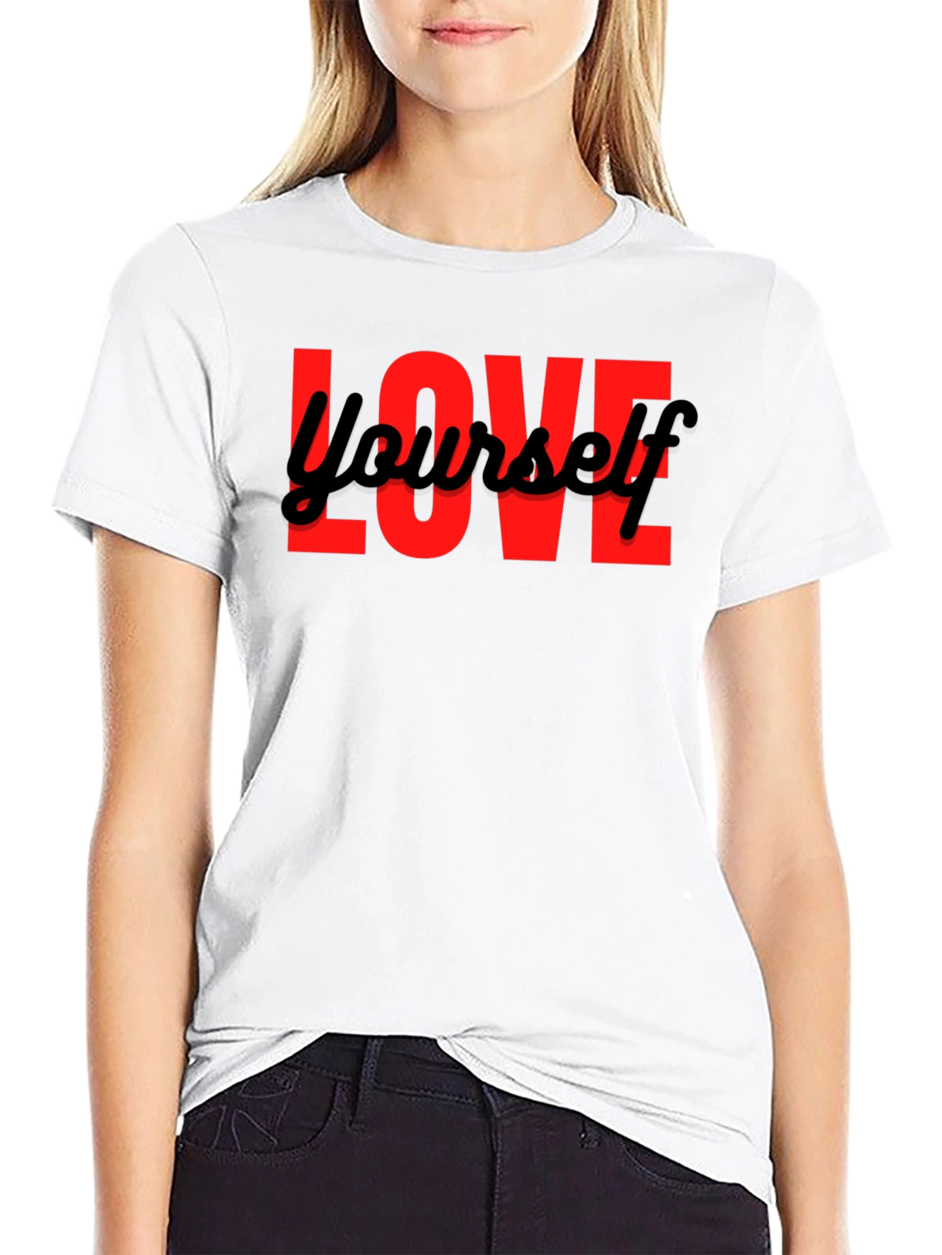 Love Yourself Graphic Black T-Shirt
