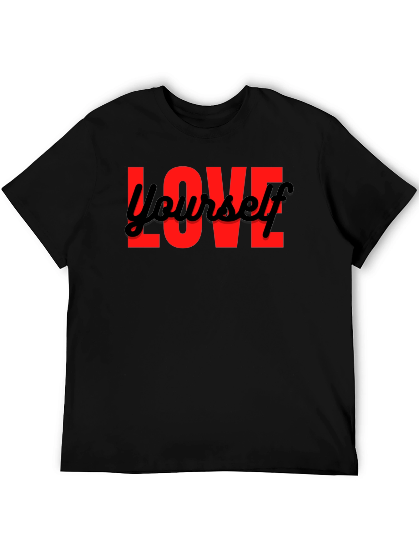 Love Yourself Graphic Black T-Shirt