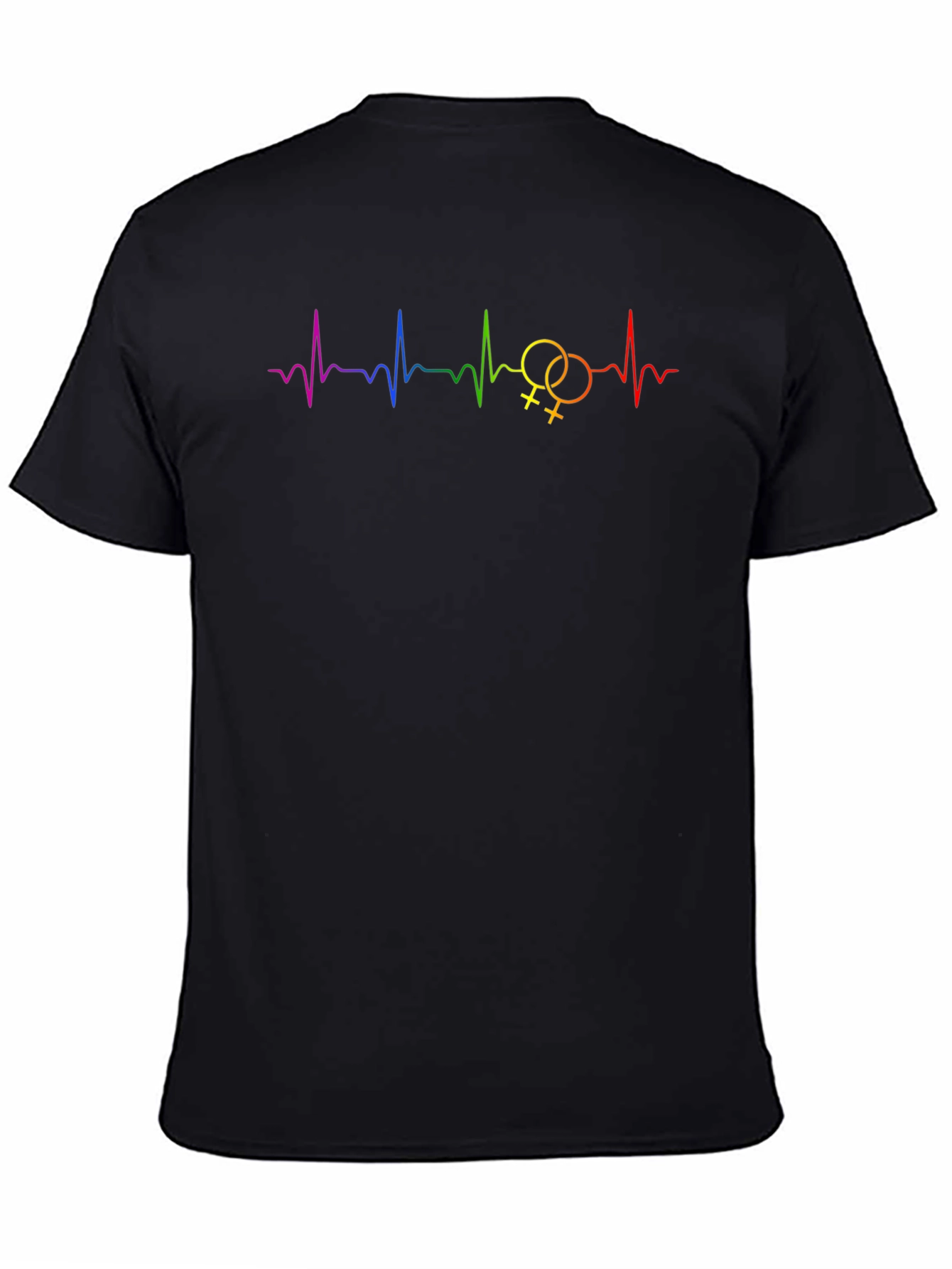 Rainbow Lesbian Heartbeat T-Shirt