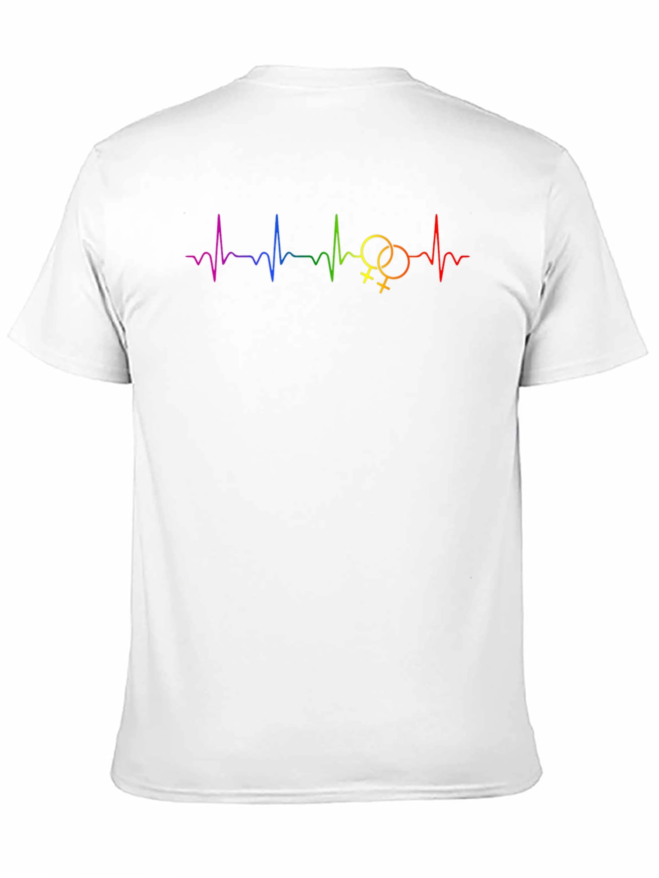 Rainbow Lesbian Heartbeat T-Shirt