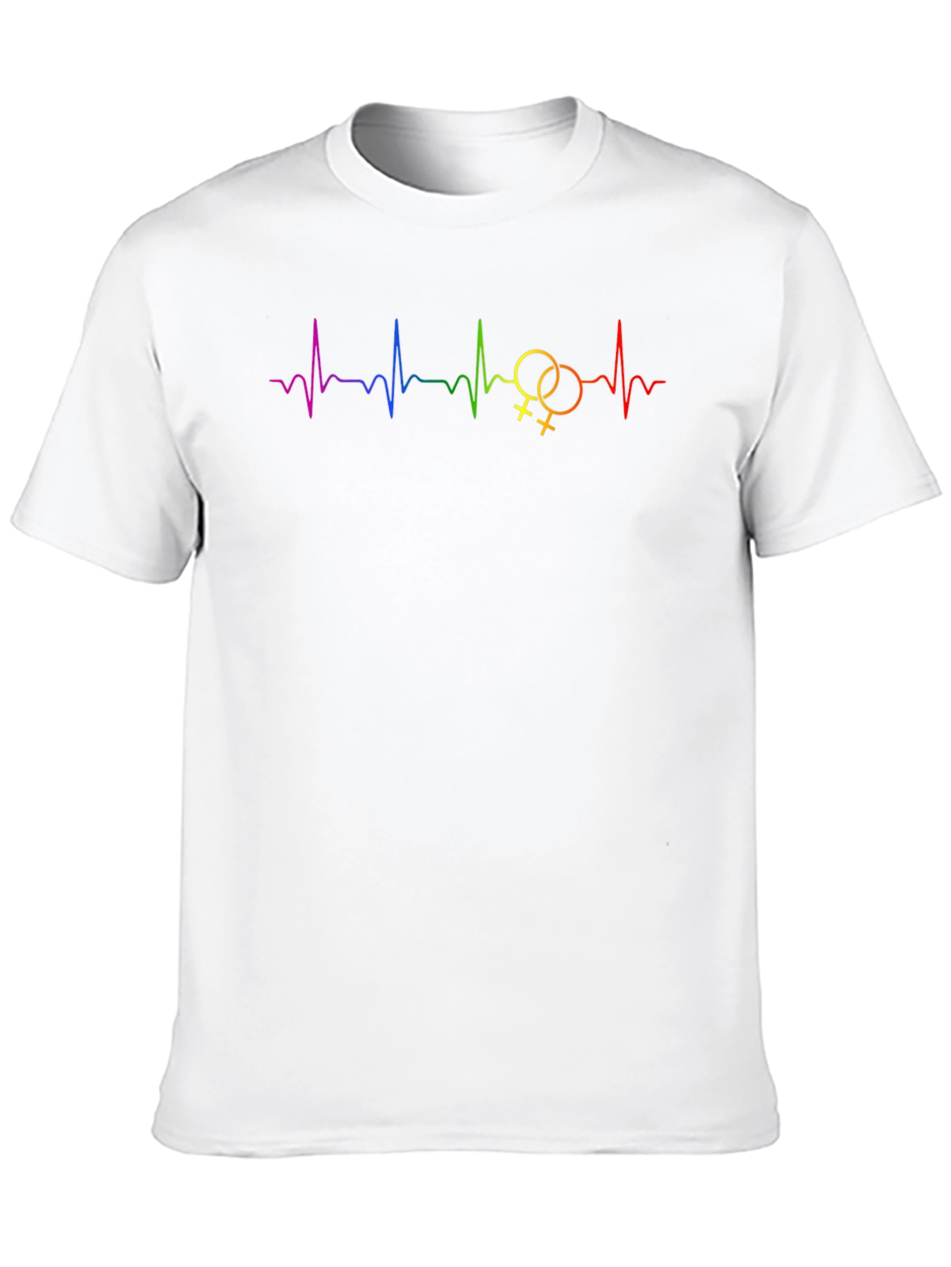 Rainbow Lesbian Heartbeat T-Shirt