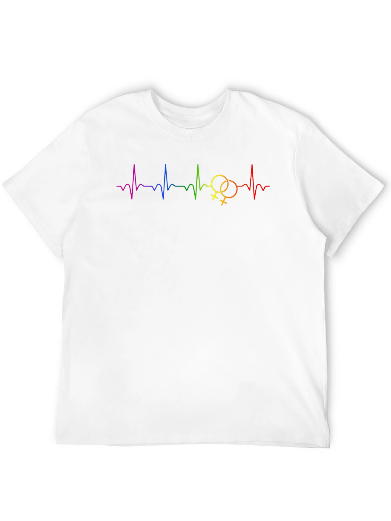 Rainbow Lesbian Heartbeat T-Shirt