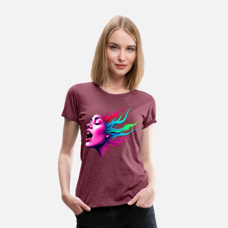 Neon Soundwave Face - Music Lovers T-shirt
