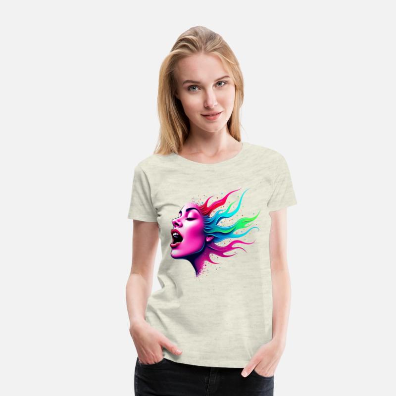 Neon Soundwave Face - Music Lovers T-shirt