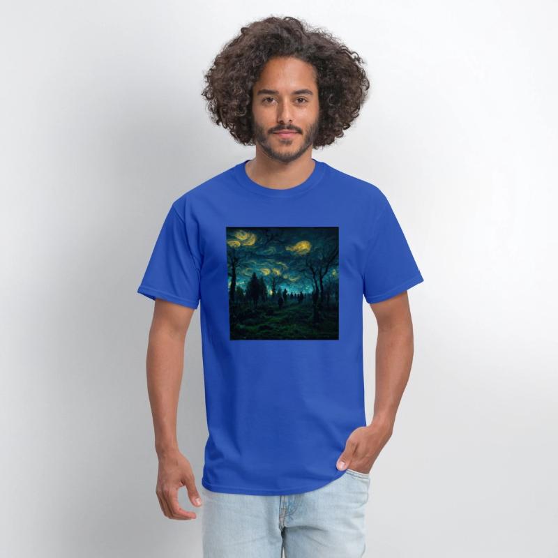 Night sky in Dark forest
