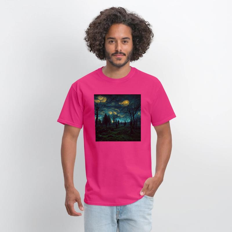 Night sky in Dark forest
