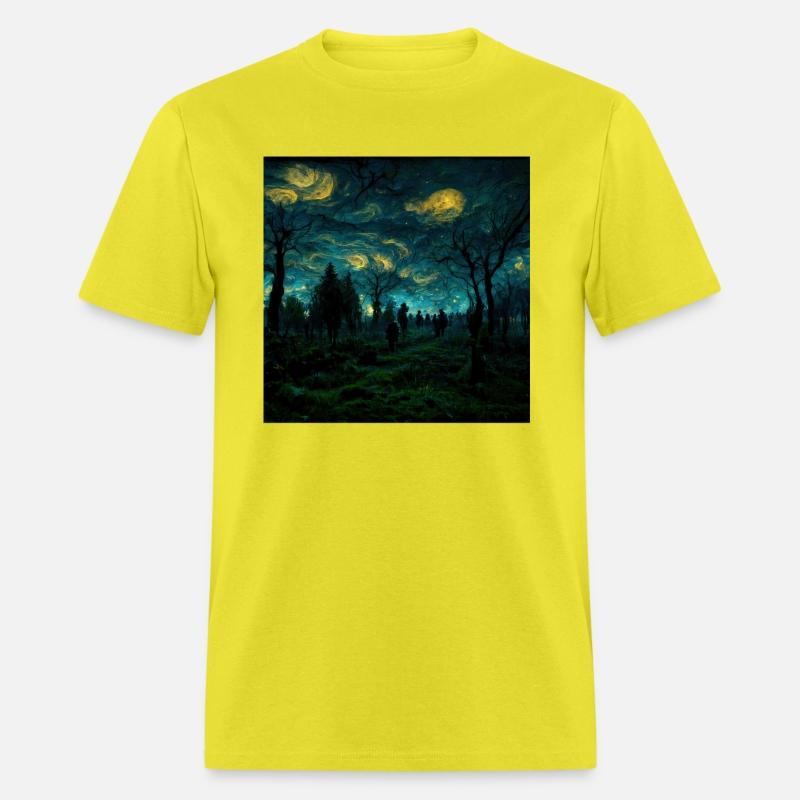 Night sky in Dark forest
