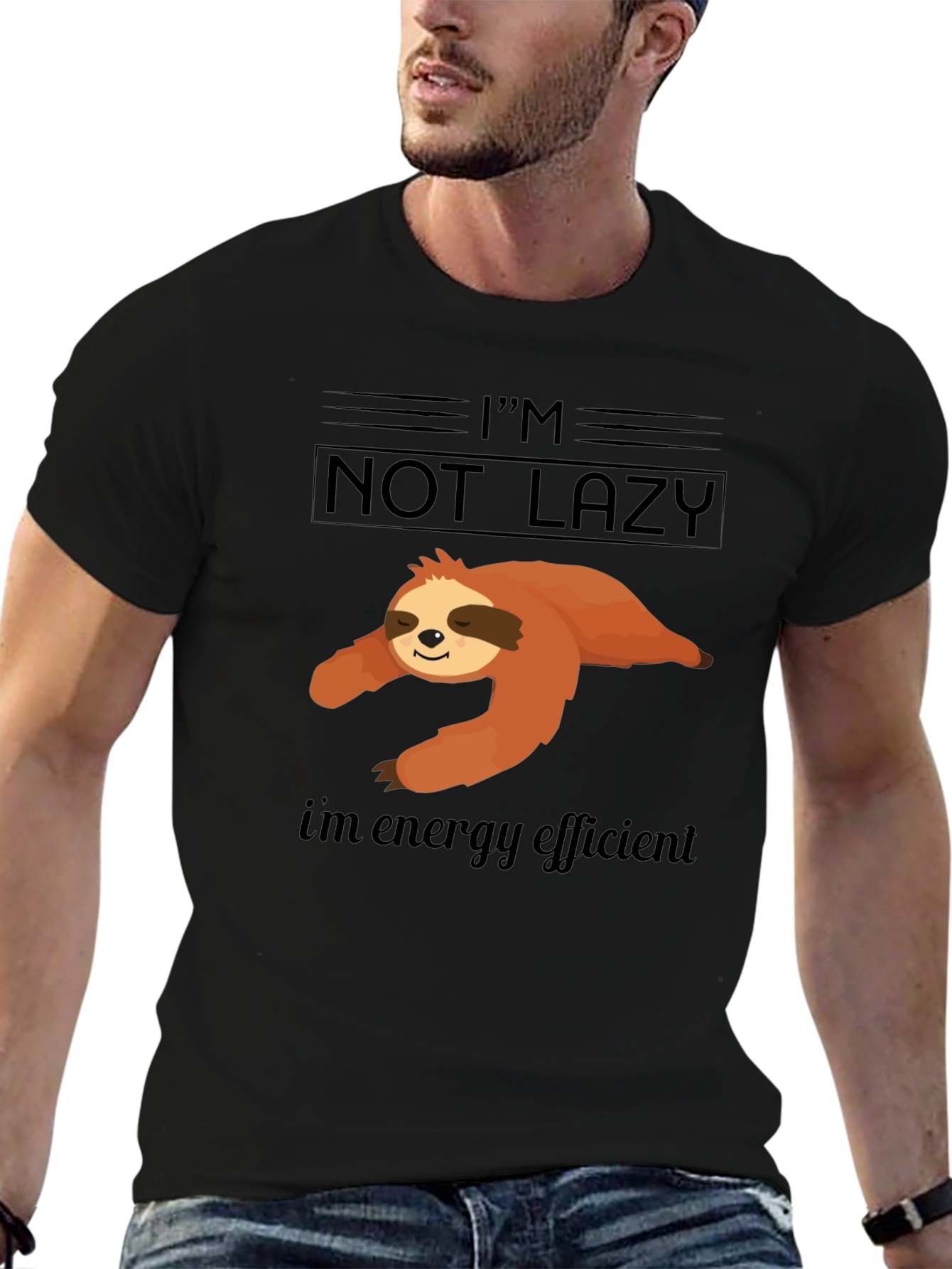 Im Not Lazy Energy Efficient Sloth Graphic T-Shirt