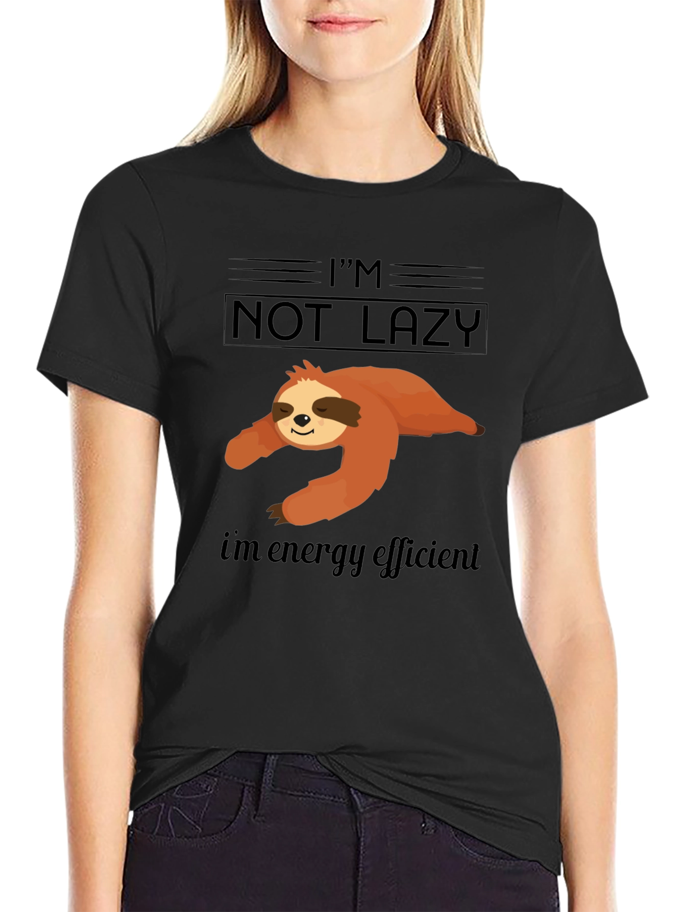Im Not Lazy Energy Efficient Sloth Graphic T-Shirt