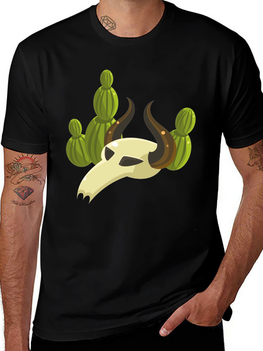 Cactus Skull Graphic Tee - Unique Desert Style Shirt