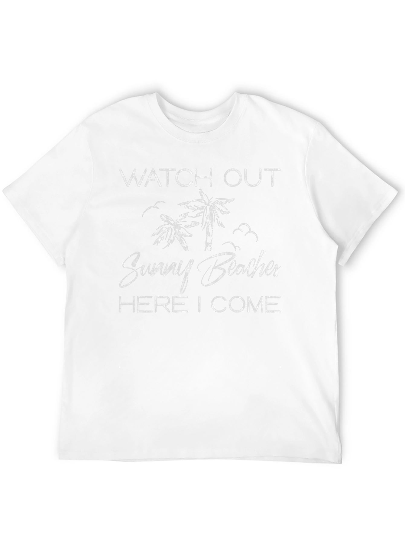 Sunny Beaches Here I Come Black T-Shirt