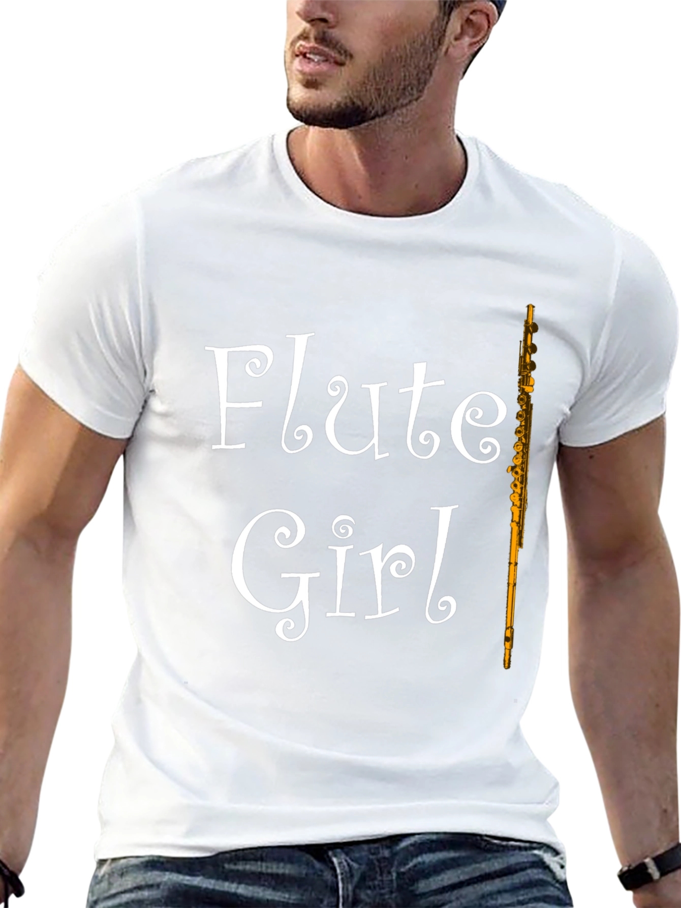 Flute Girl T-Shirt - Music Lovers Tee