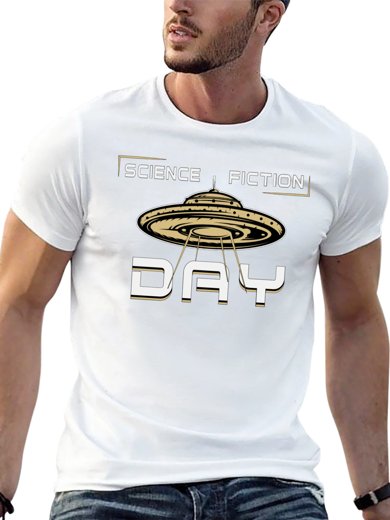Science Fiction Day UFO Graphic T-Shirt