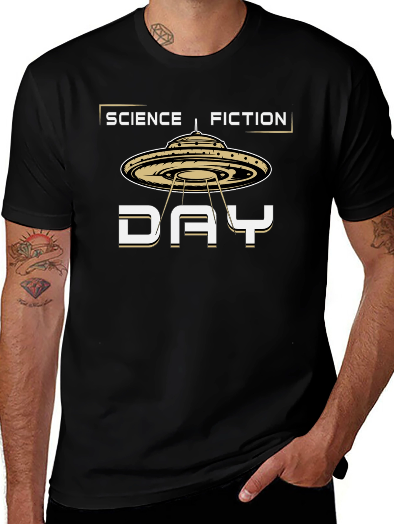 Science Fiction Day UFO Graphic T-Shirt